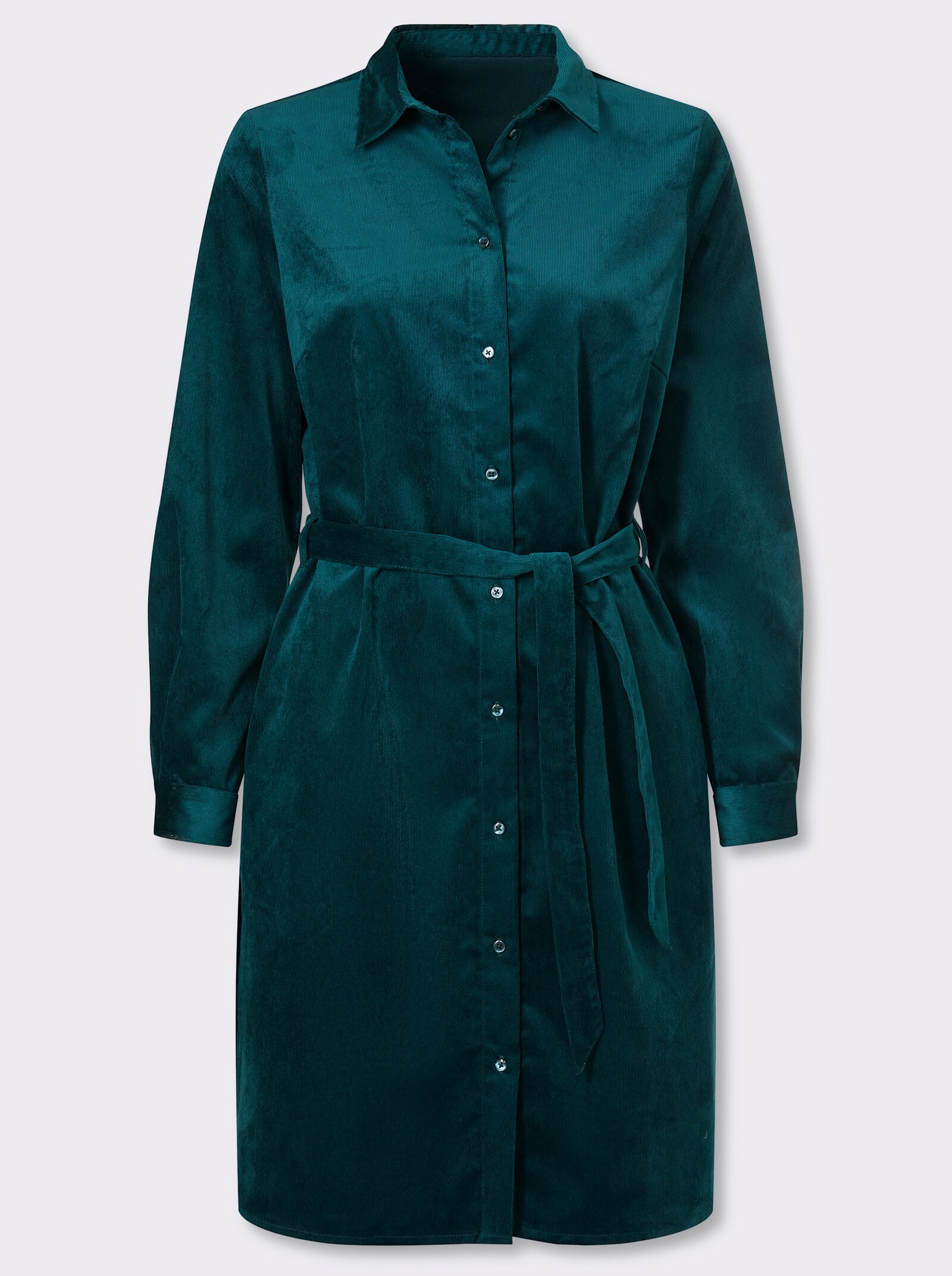 heine Freizeitkleid aus Feincord - petrol