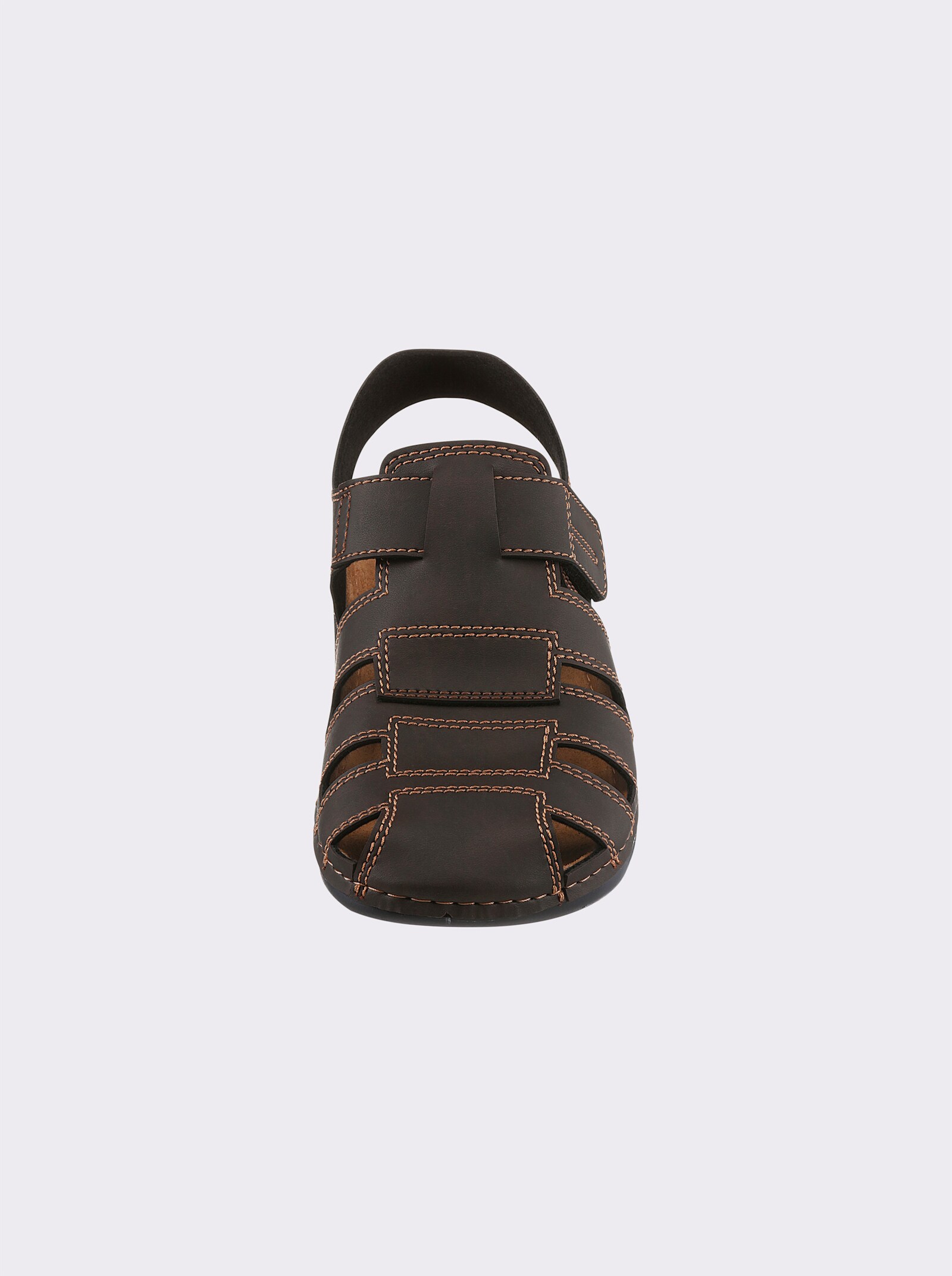 Franken Schuhe Sandale mit Klettverschluss - schoko