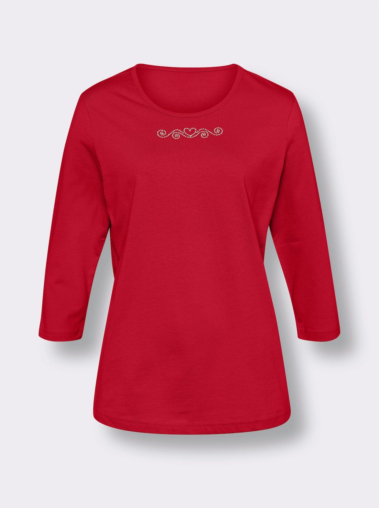 Shirt met 3/4-mouw - rood