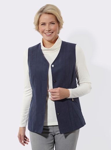 Weste in Micro-Moss-Qualität - marine