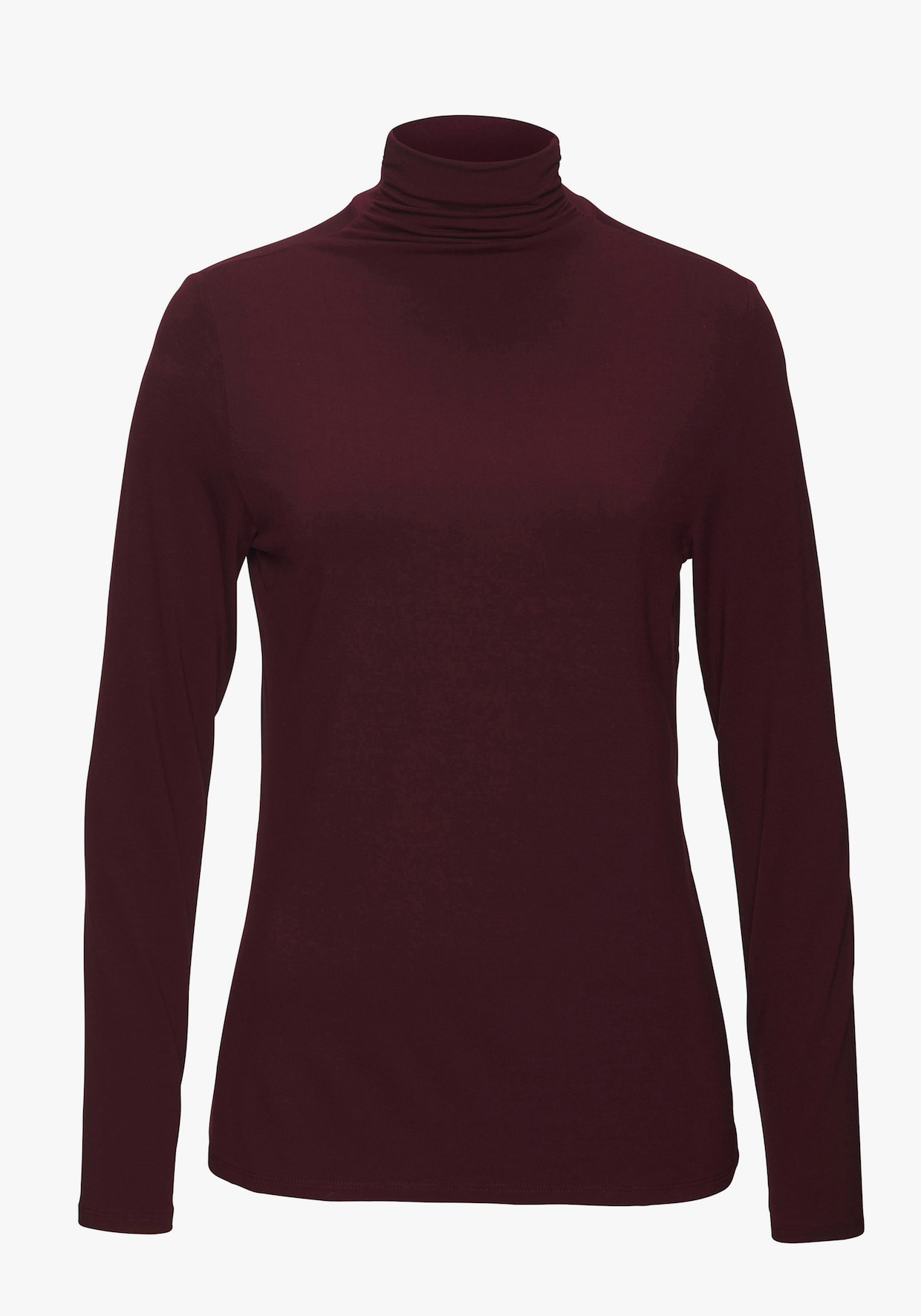 LASCANA Shirt met opstaande kraag - aubergine, zwart