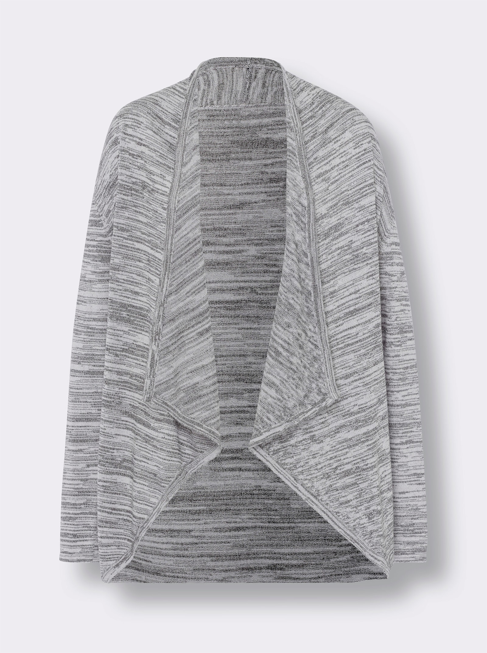 heine Strickjacke mit Schalkragen - grau-meliert