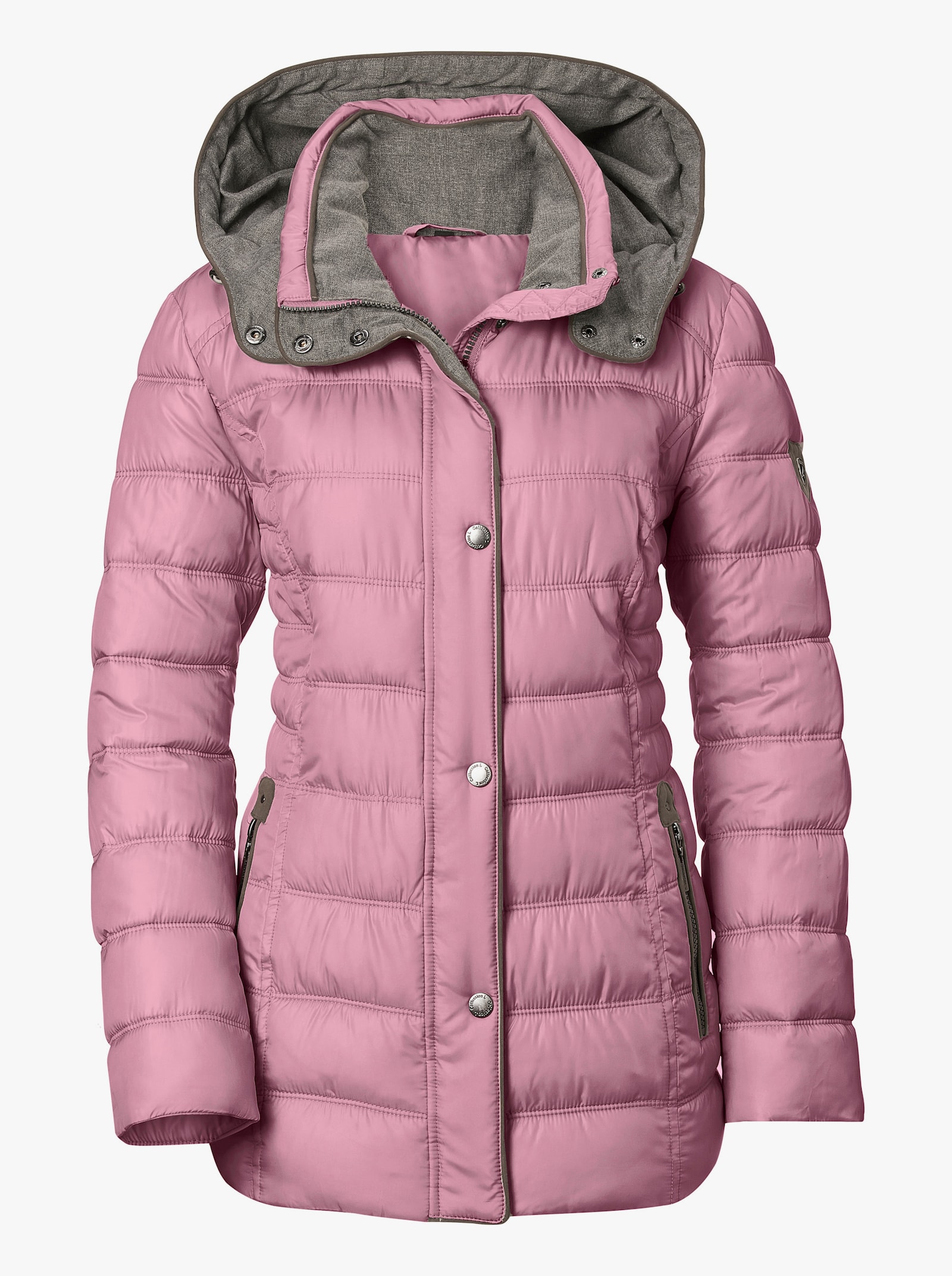 Steppjacke mit abnehmbarer Kapuze - mauve