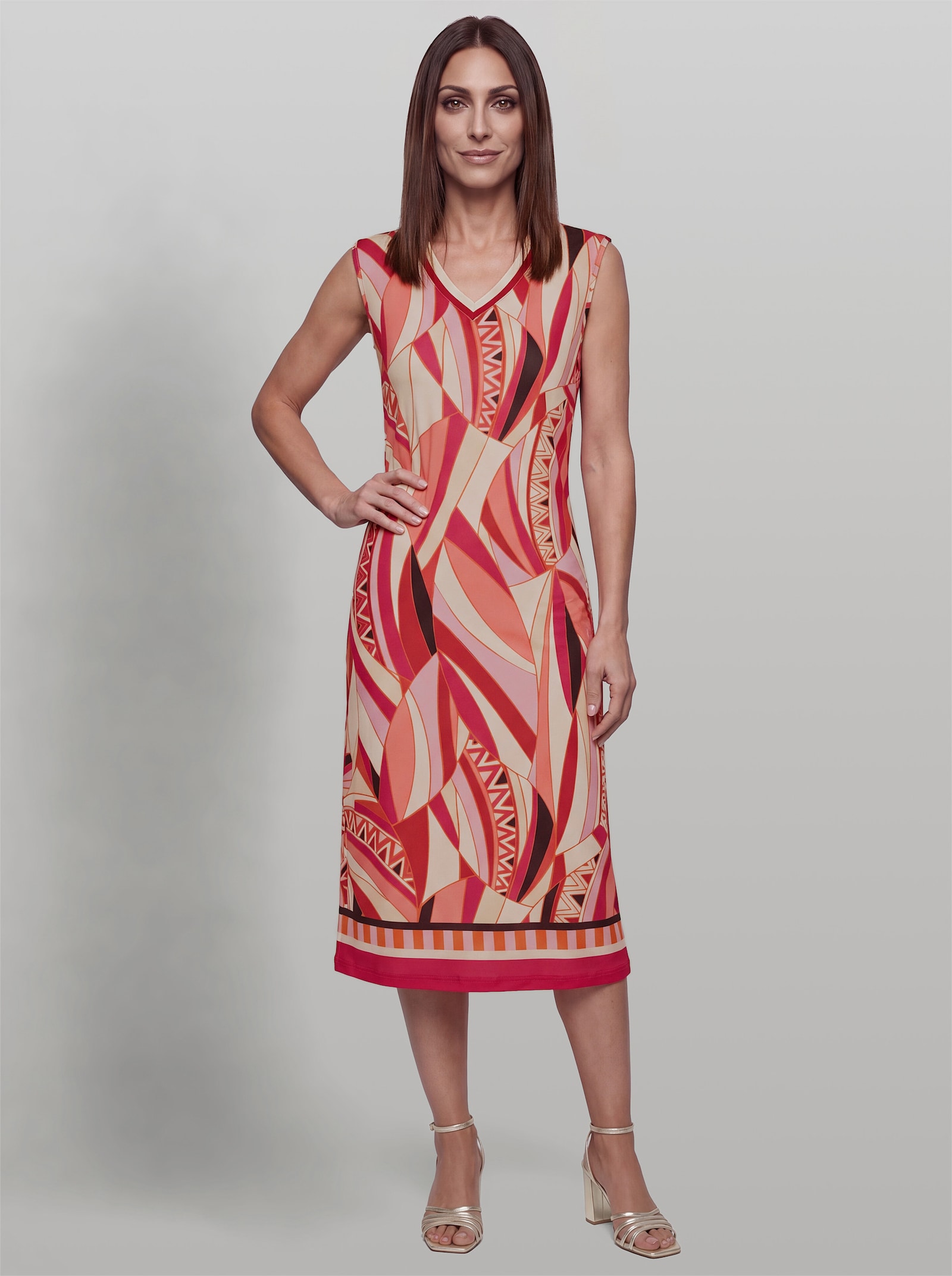 heine Jerseykleid mit grafischem Print - sand-hummer-bedruckt