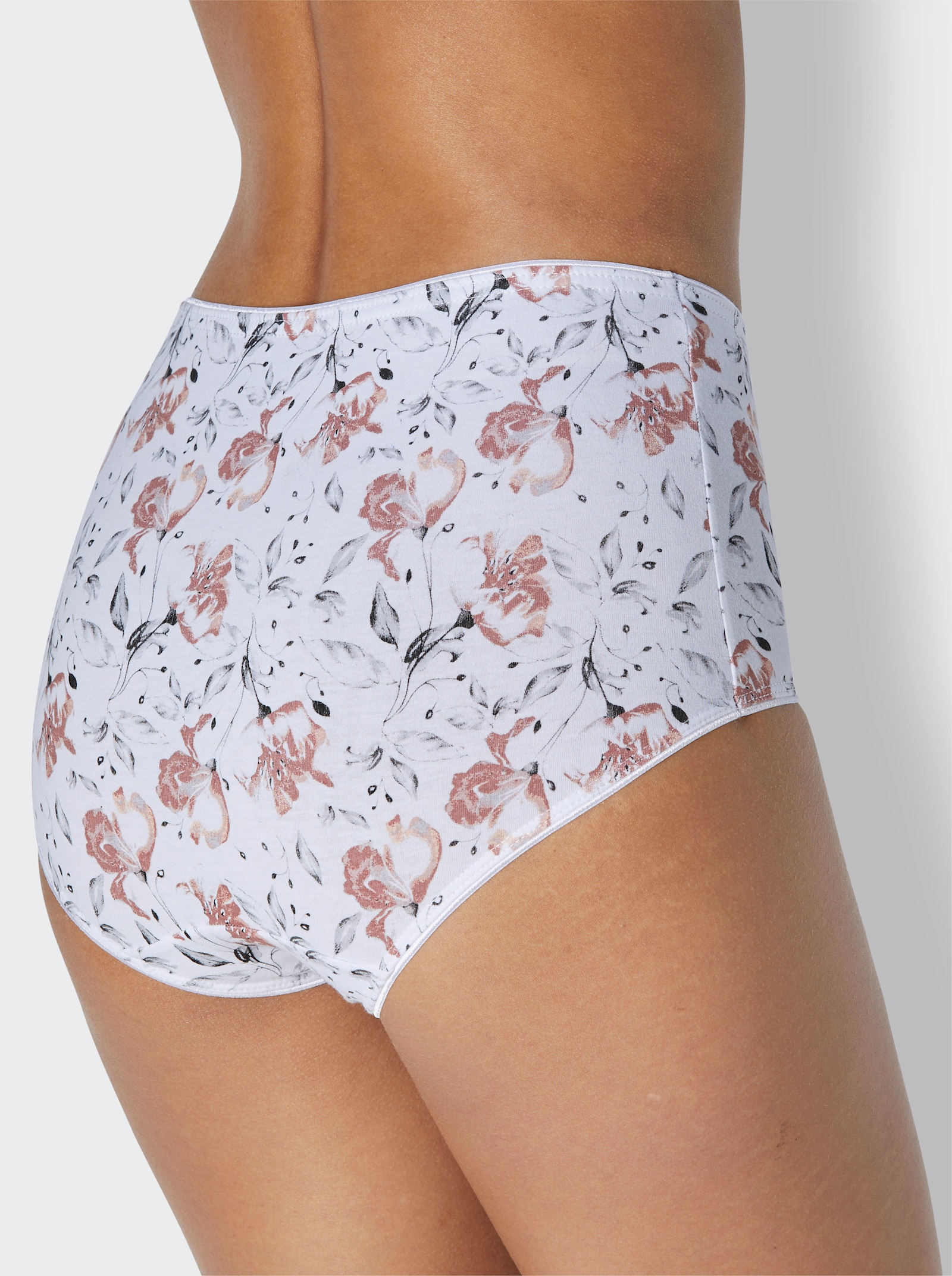 wäschepur Taillenslip mit Zierschleife - 2x puder + 2x puder-bedruckt