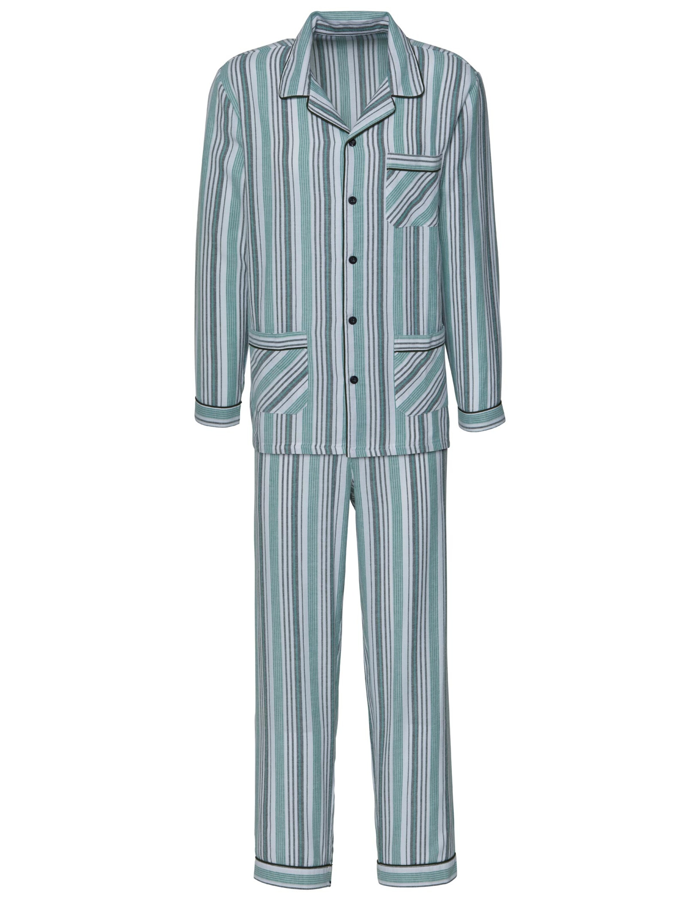 KINGsCLUB Pyjama - grün-gestreift