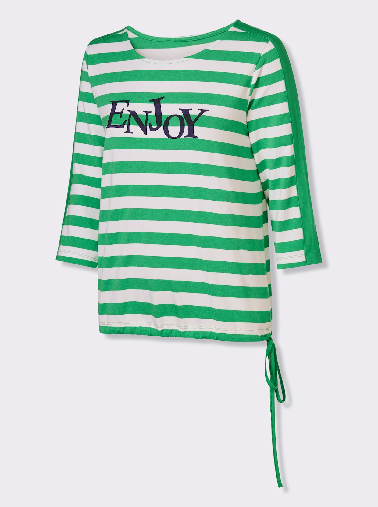 heine Ringelshirt - grasgrün-weiß-geringelt