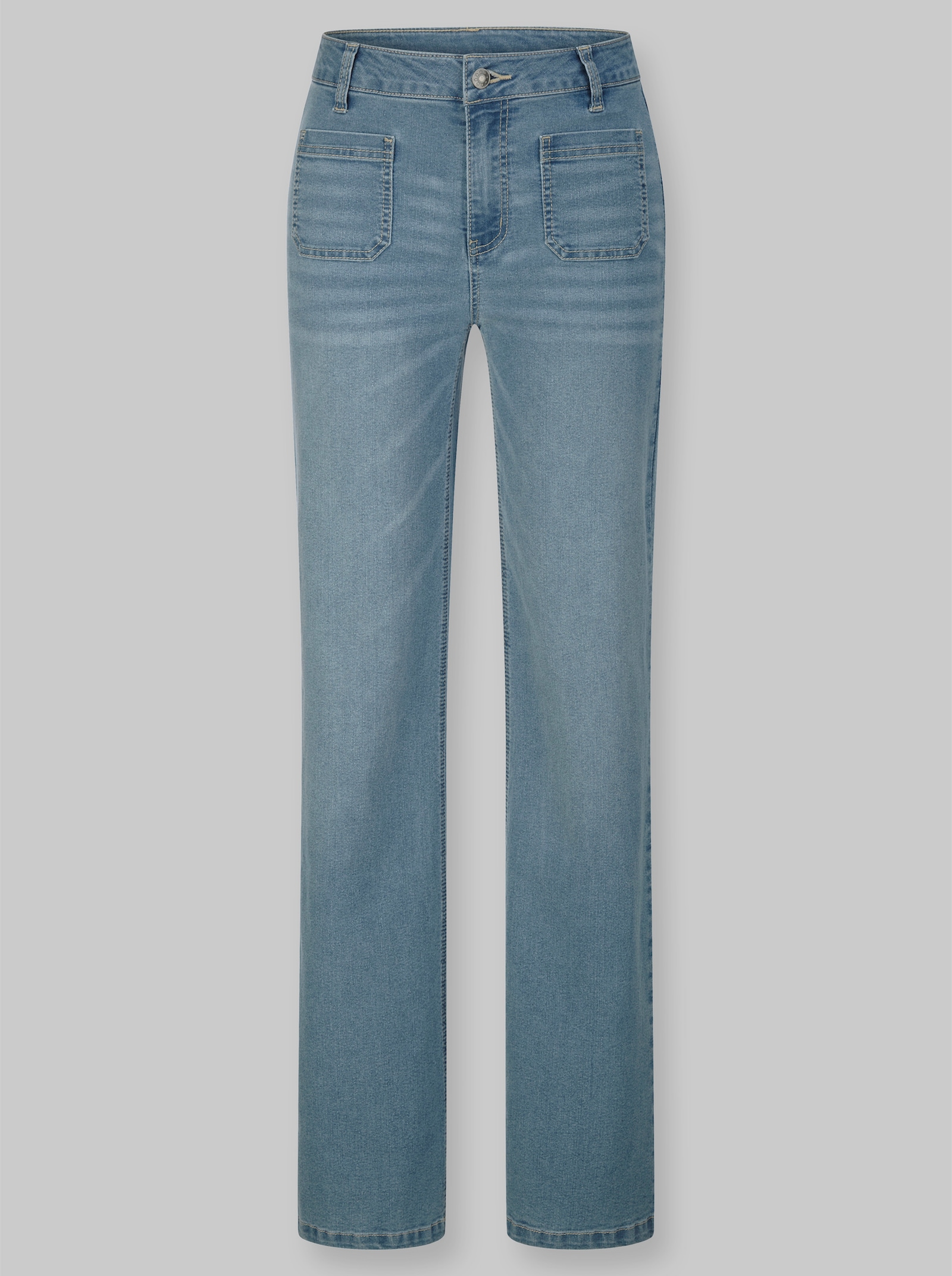 heine Bootcut-Jeans mit aufgesetzten Taschen - blue-bleached