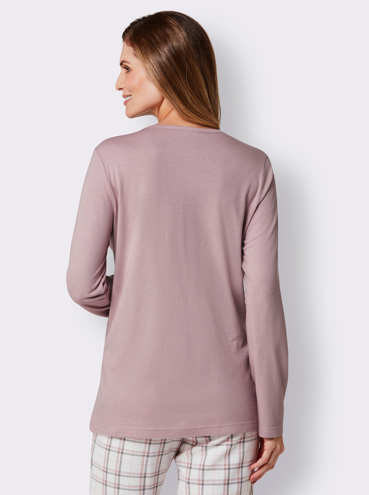 wäschepur Pyjama-Shirt - mauve