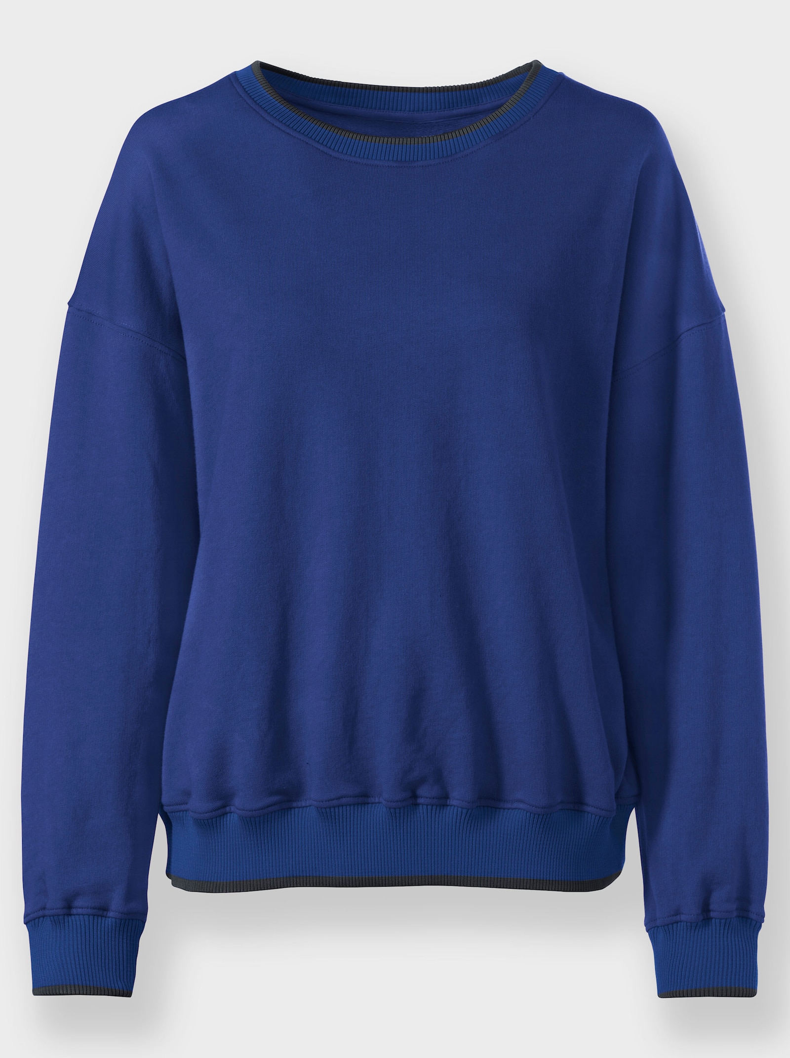 heine Sweatshirt met contraststrepen - koningsblauw