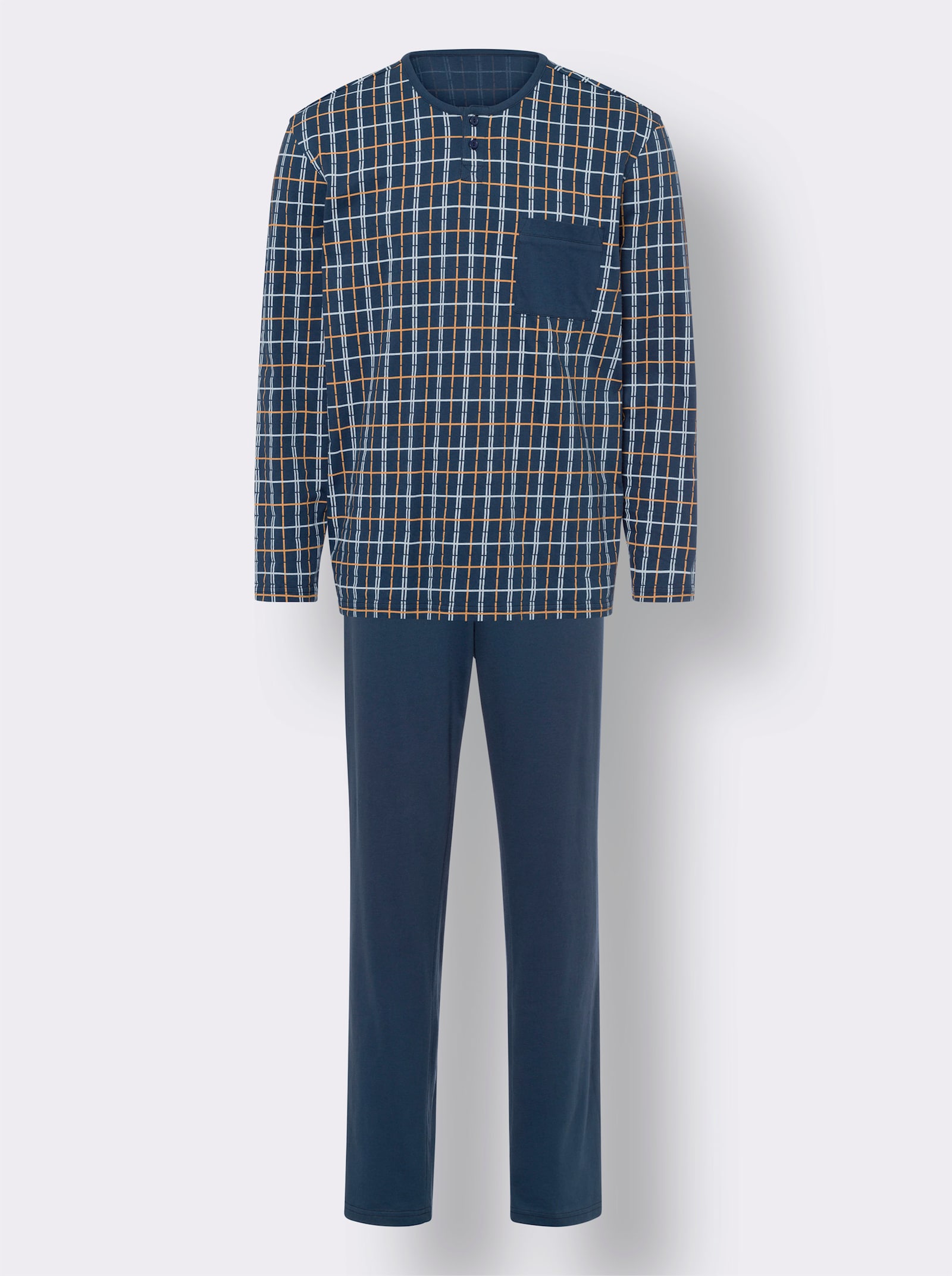 Pyjama - marine geruit