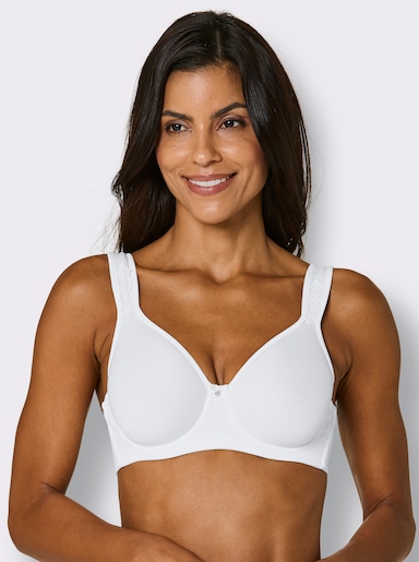 Triumph T-Shirt-BH mit Bügel mit Spitzenmotiv - weiß