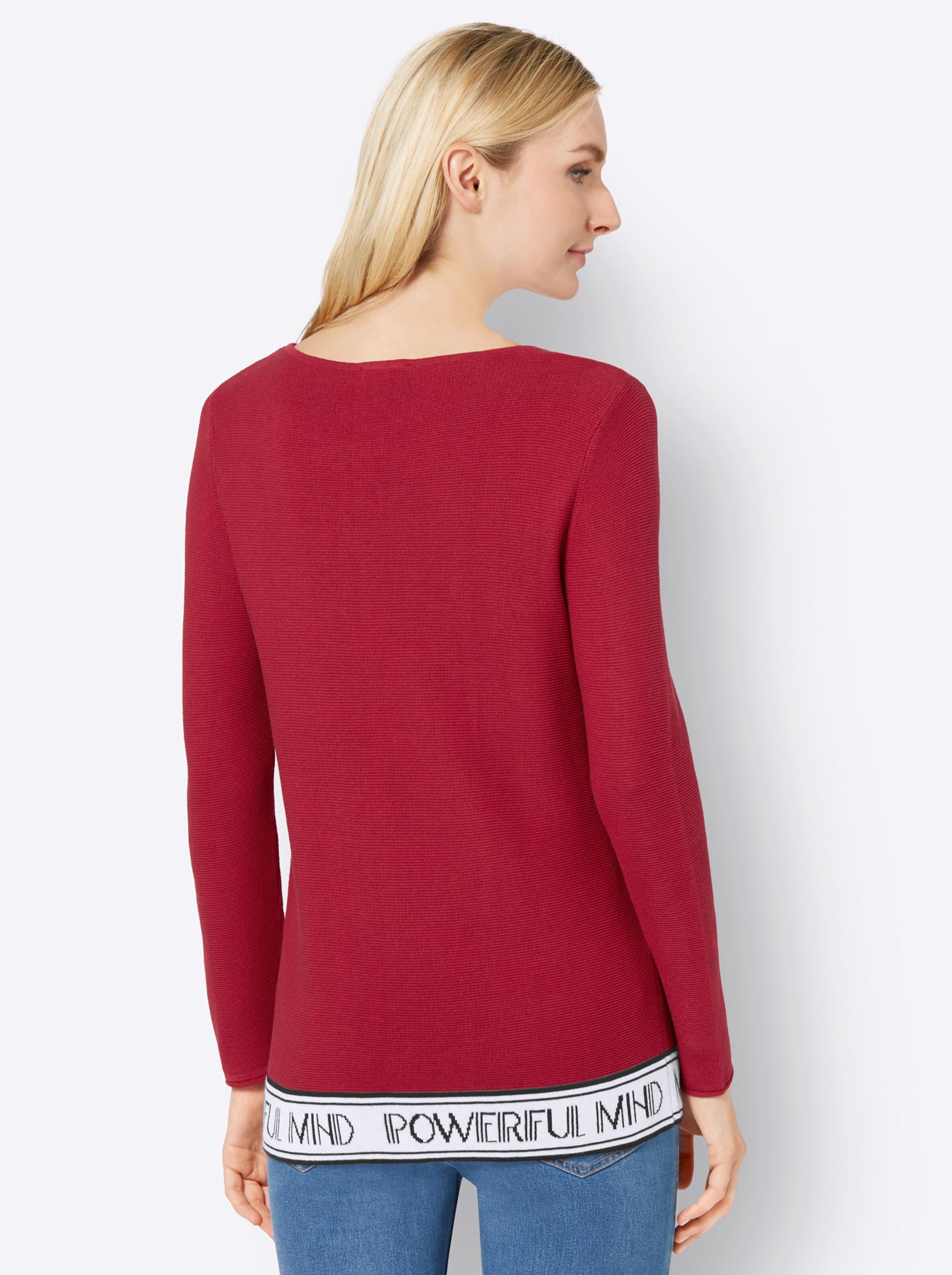 Damenmode Pullover Langarm-Pullover in rot Damenmode Pullover Langarm-Pullover in rot