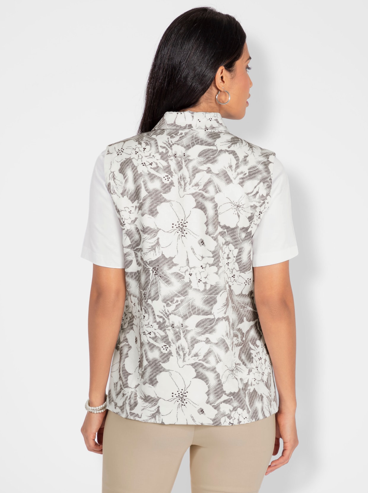 Gilet - ecru geprint