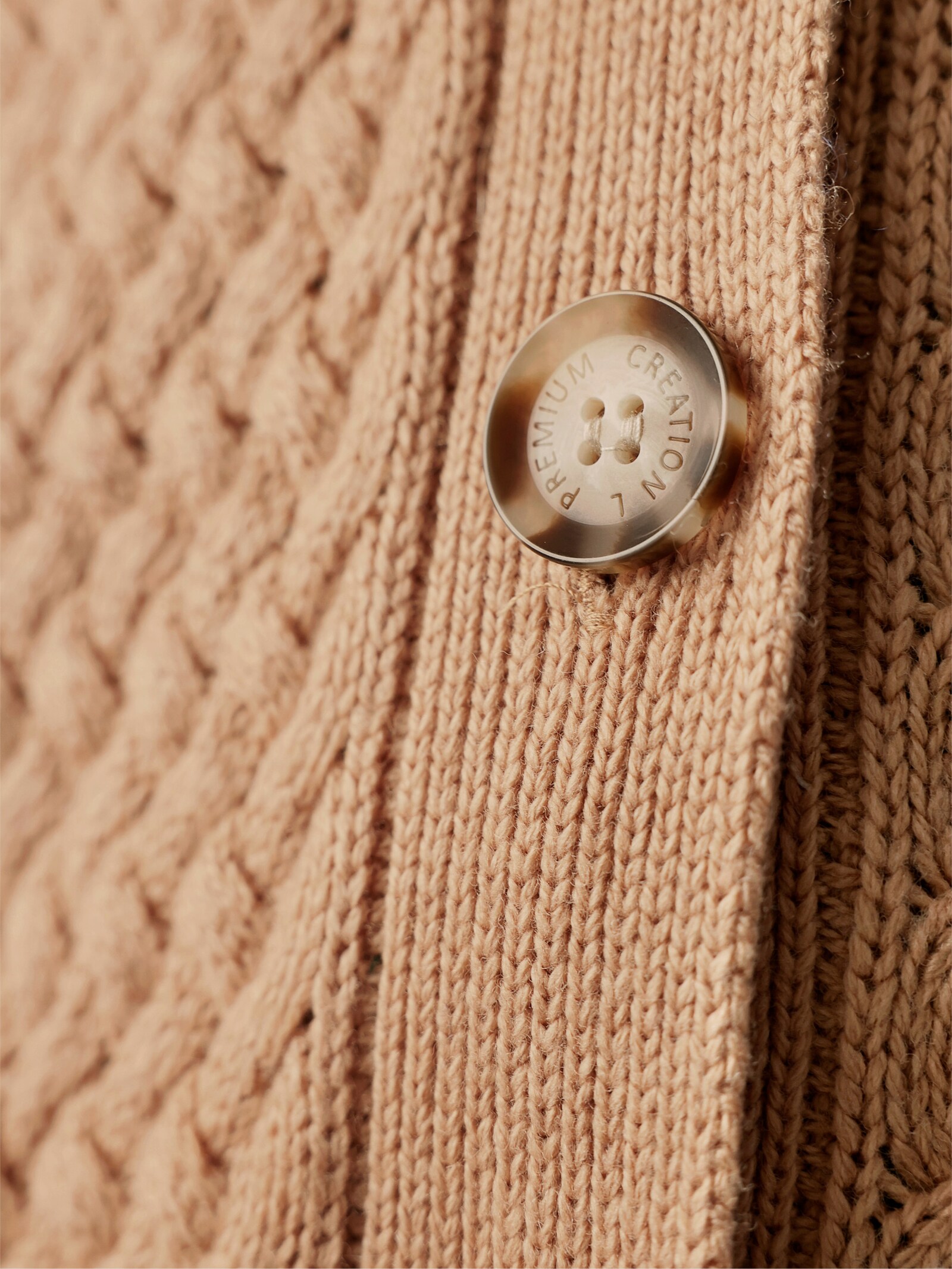 CREATION L PREMIUM Longstrickjacke - camel