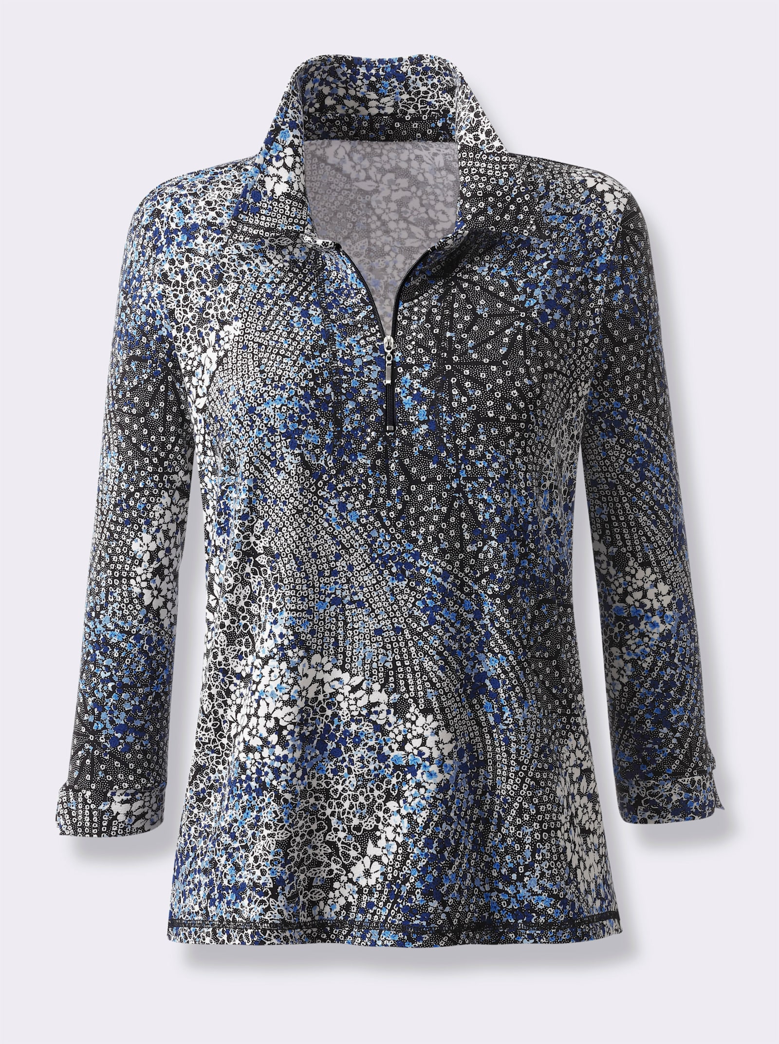 Poloshirt im Druck-Dessin - himmelblau-bedruckt