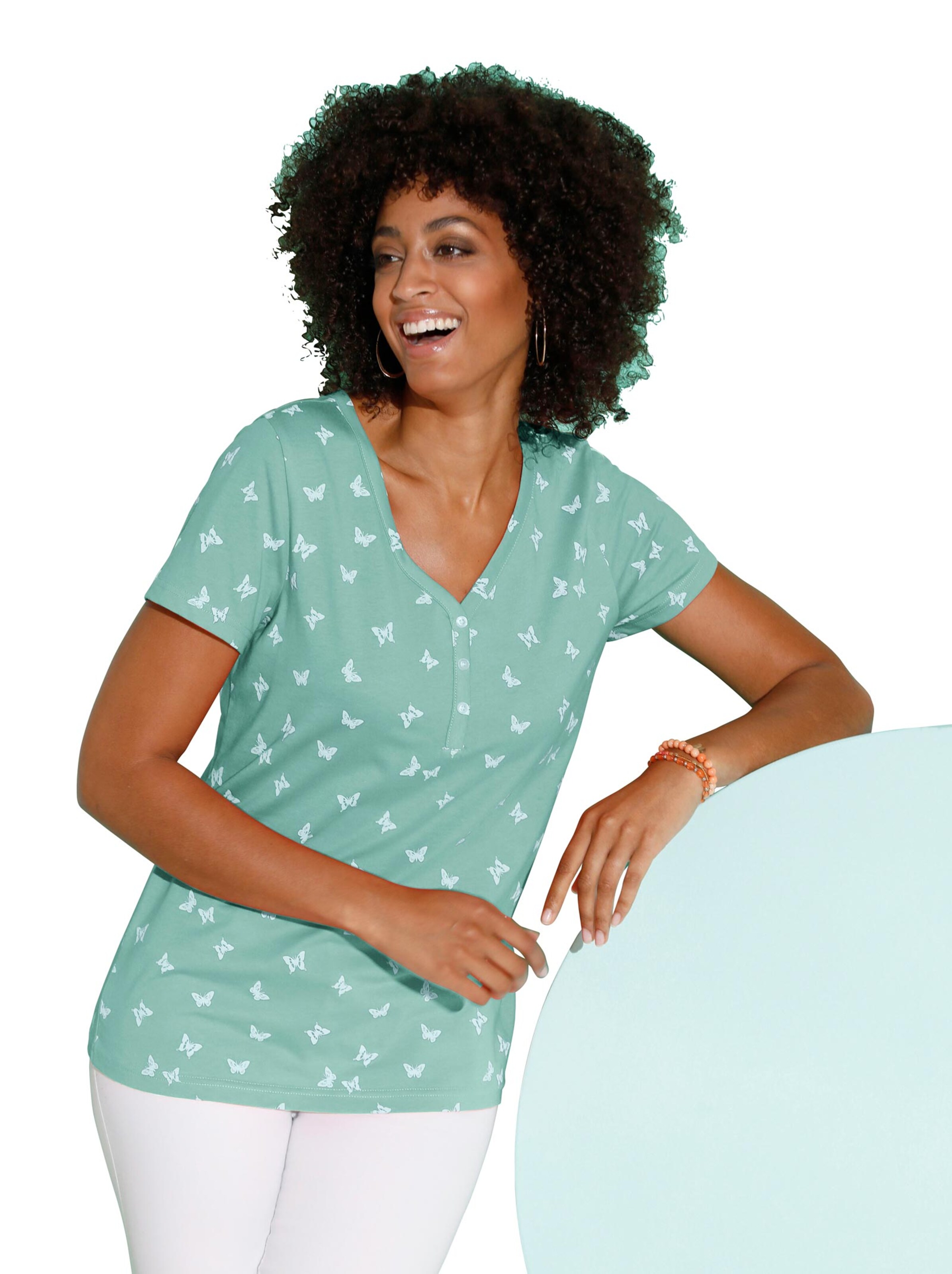 Shirt - salbei-bedruckt