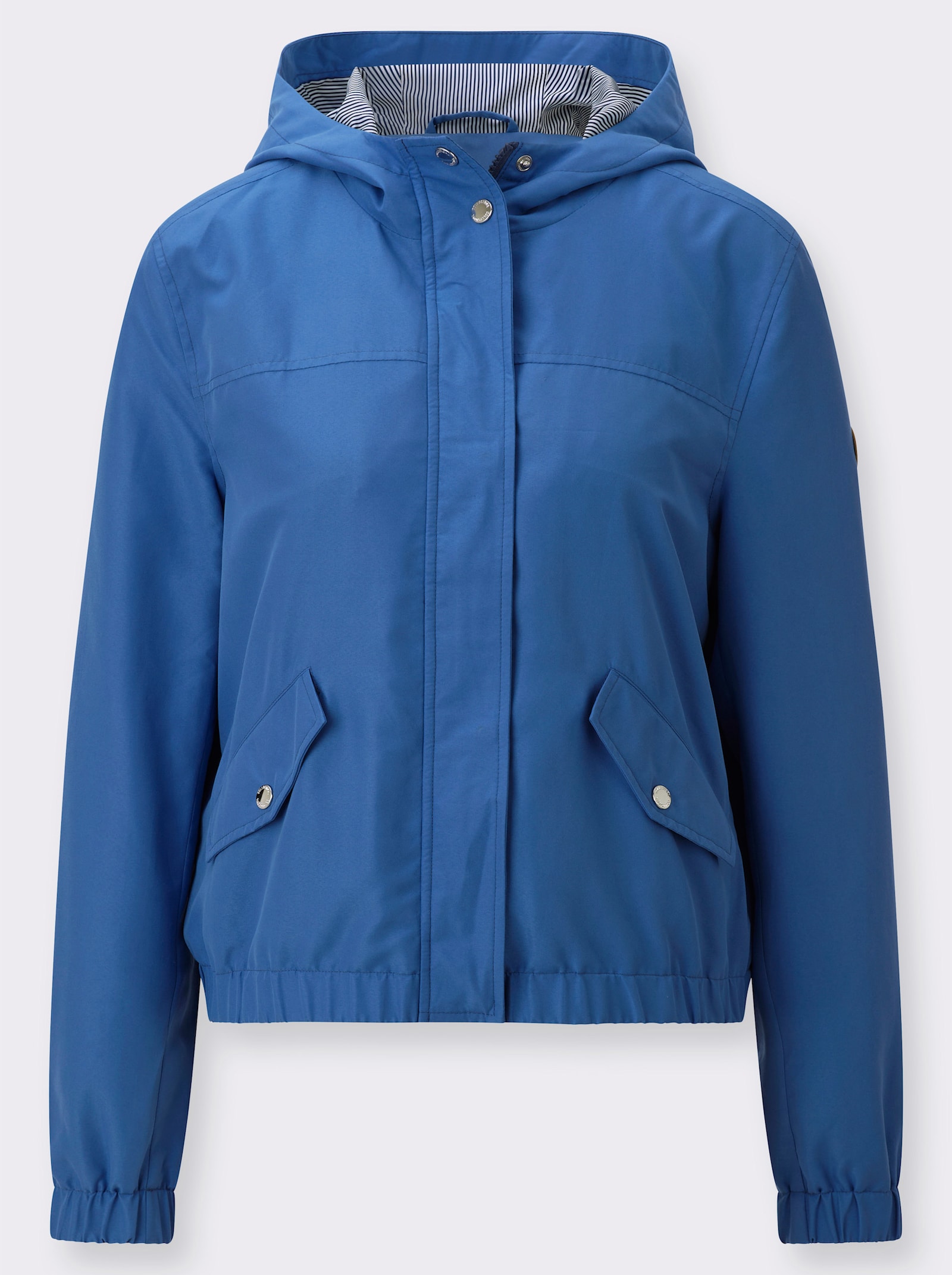 Jacke mit elastischen Abschlüssen - jeansblau