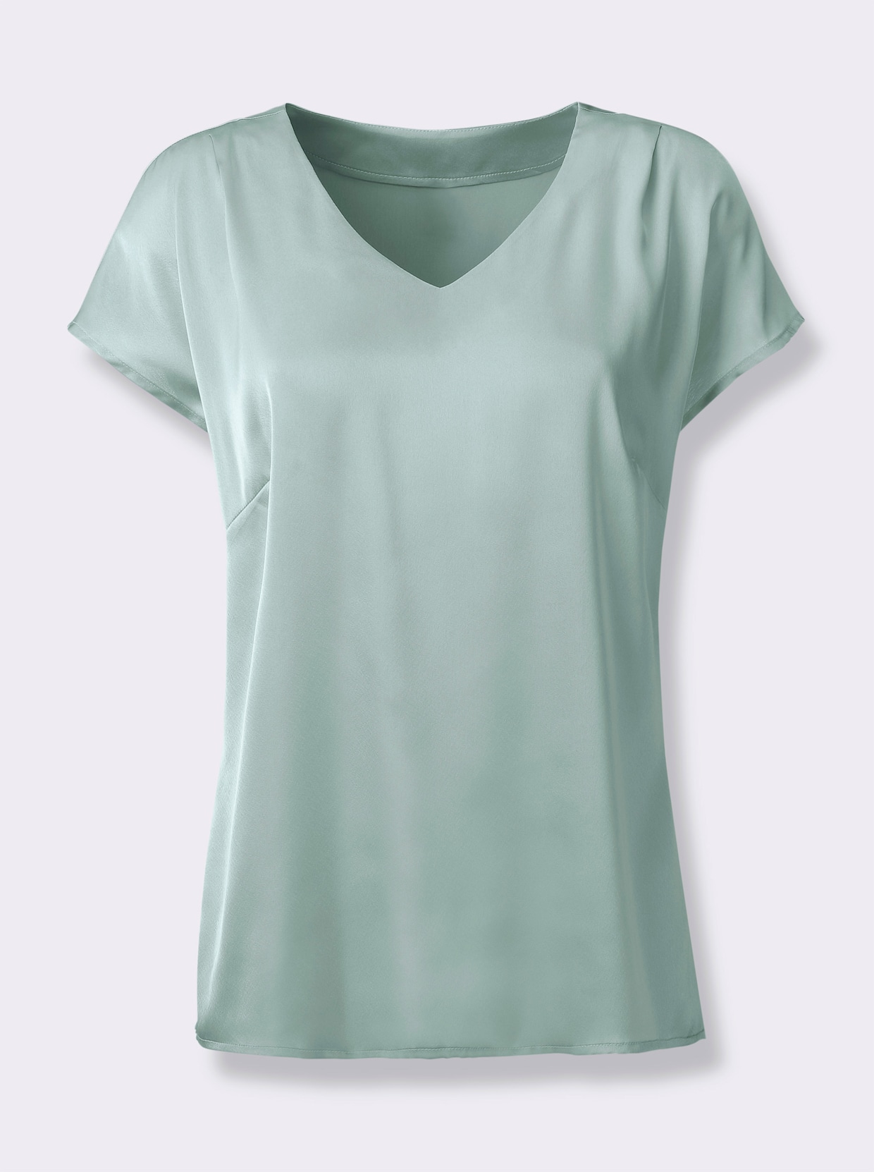 Satijnen blouse - kalkmint