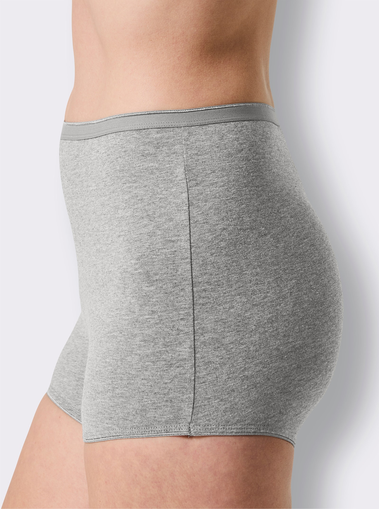 wäschepur Panty im Melange-Dessin - 2x grau-meliert + 2x anthrazit-meliert