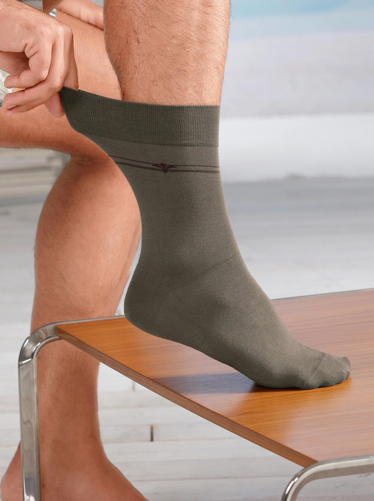 Rogo Herren-Socken - oliv