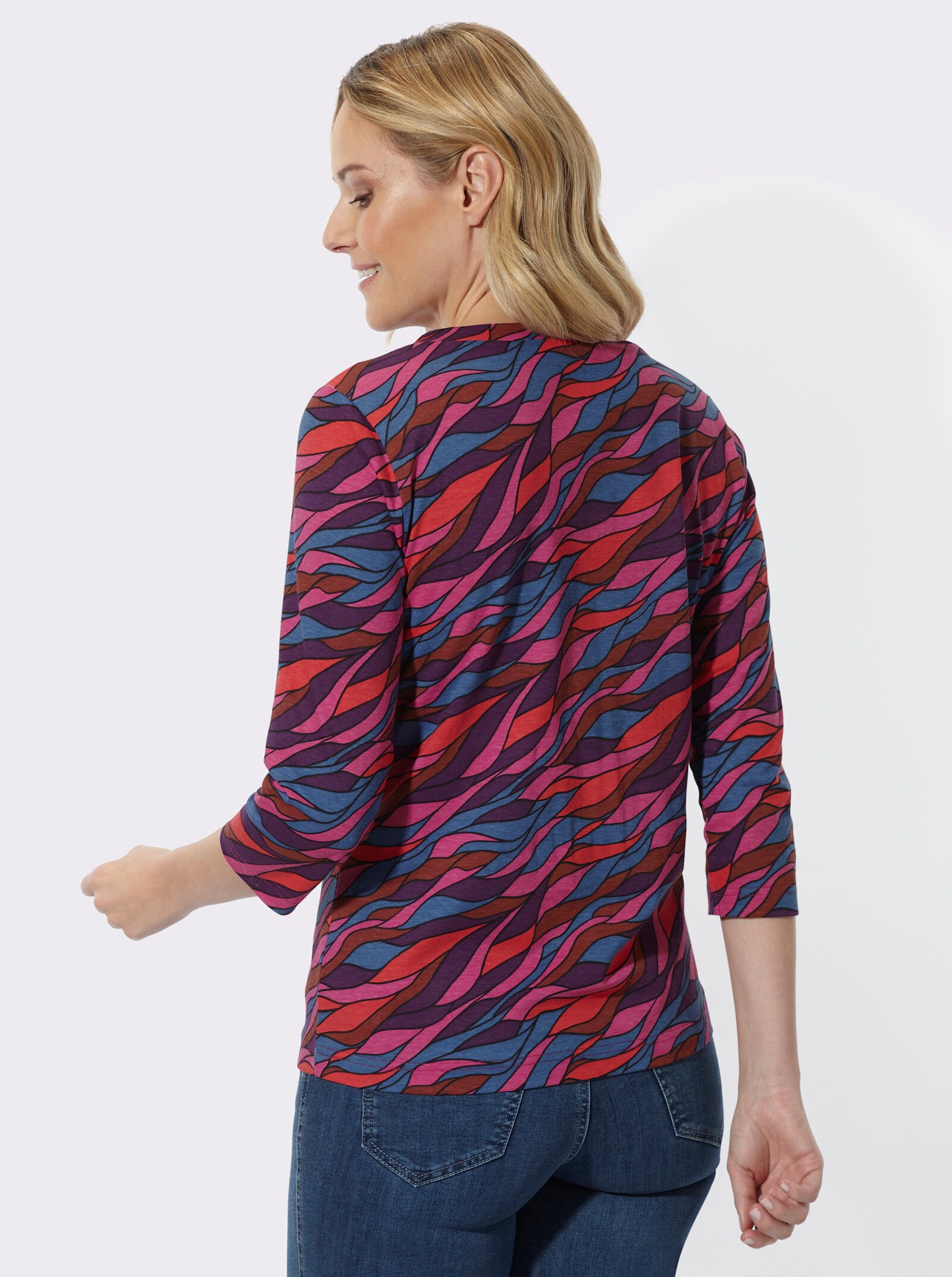 3/4-Arm-Shirt mit Allover-Print - traube-erika-bedruckt