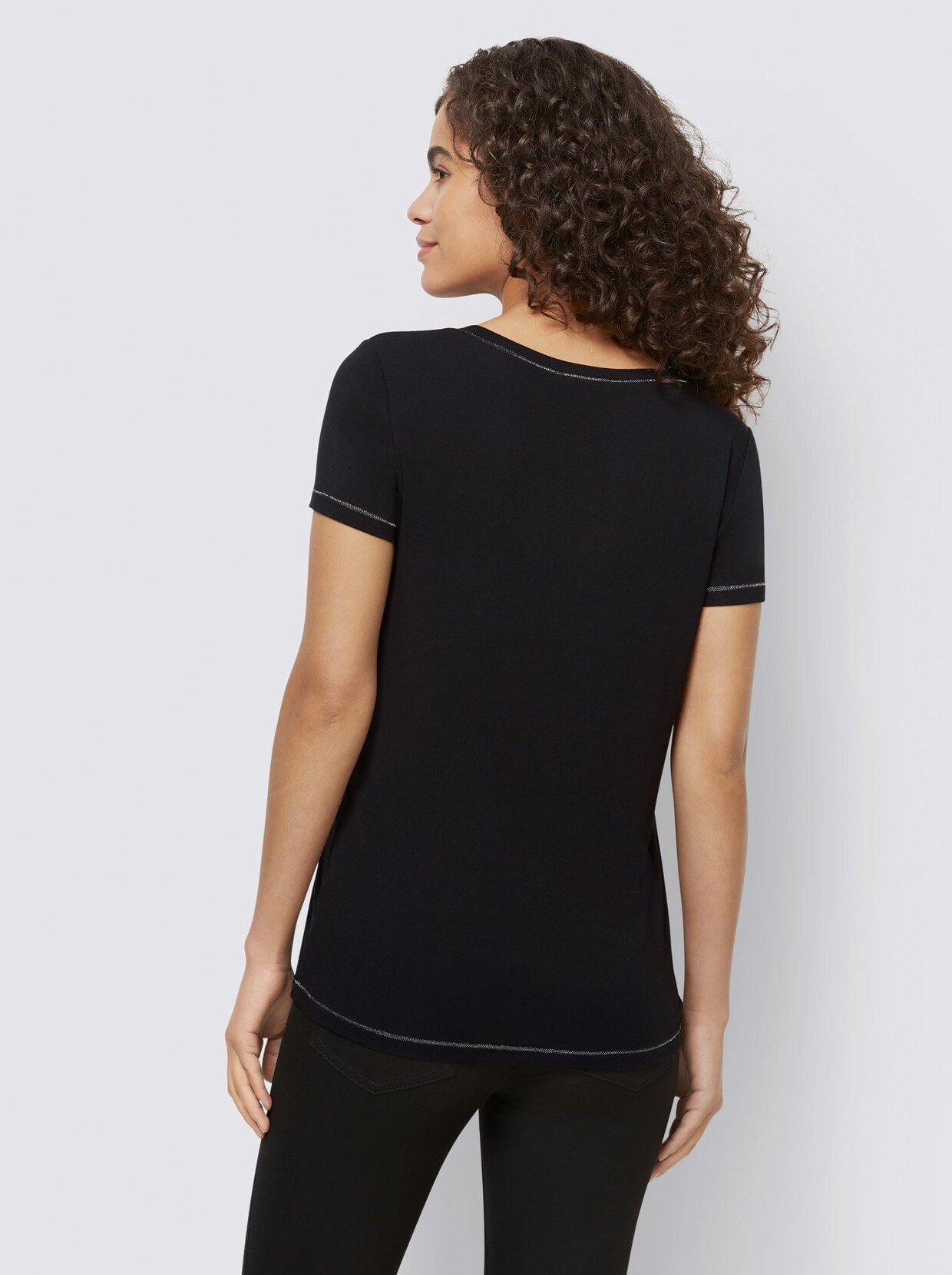 Linea Tesini Druck-Shirt - schwarz-bedruckt