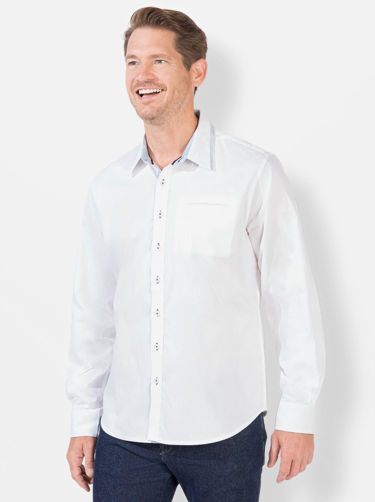 Marco Donati Hemd met lange mouwen - wit