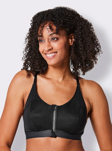 wäschepur Vorderverschluss-BH ohne Bügel - schwarz