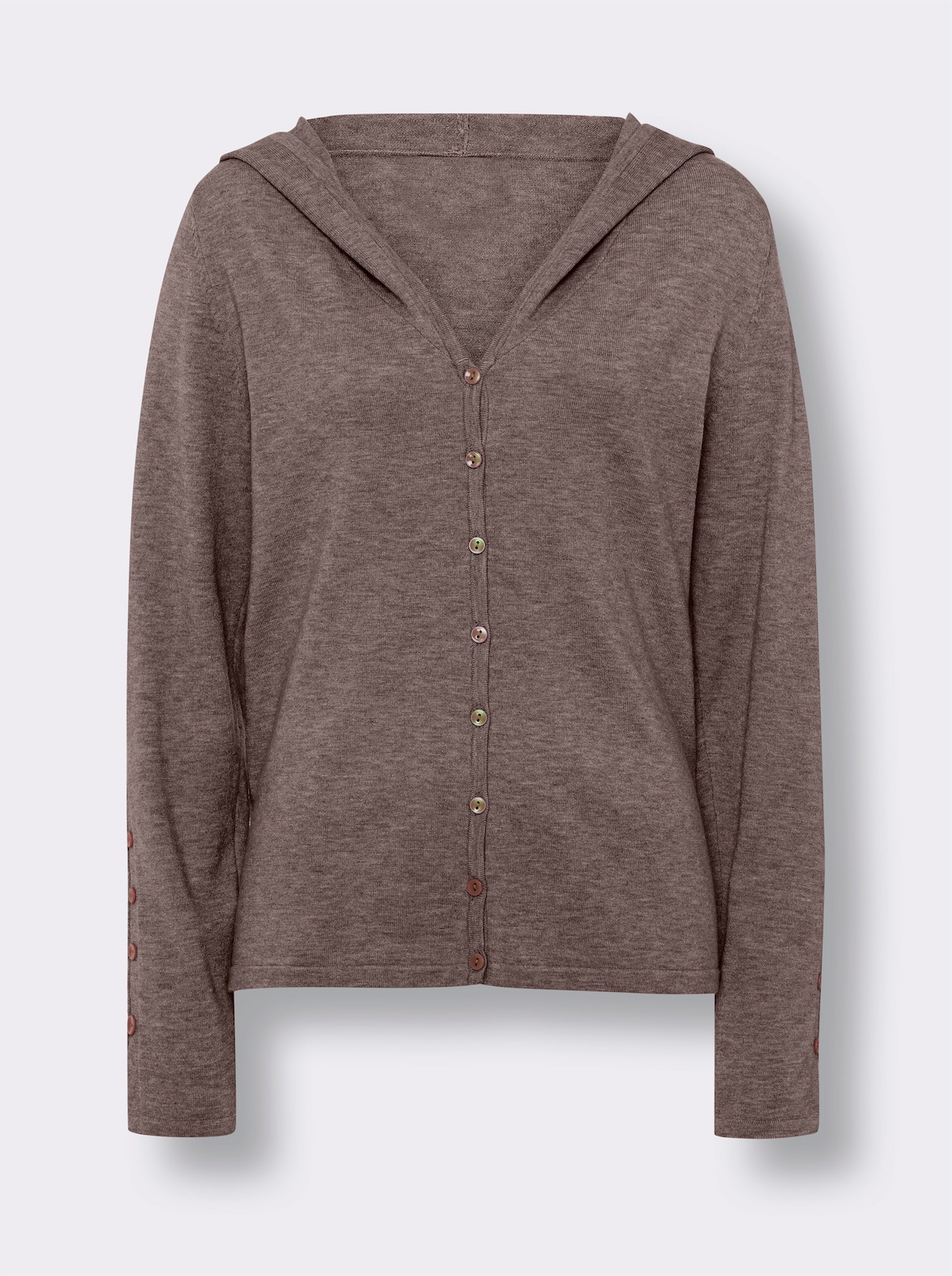 heine Cardigan - dunkeltaupe-meliert