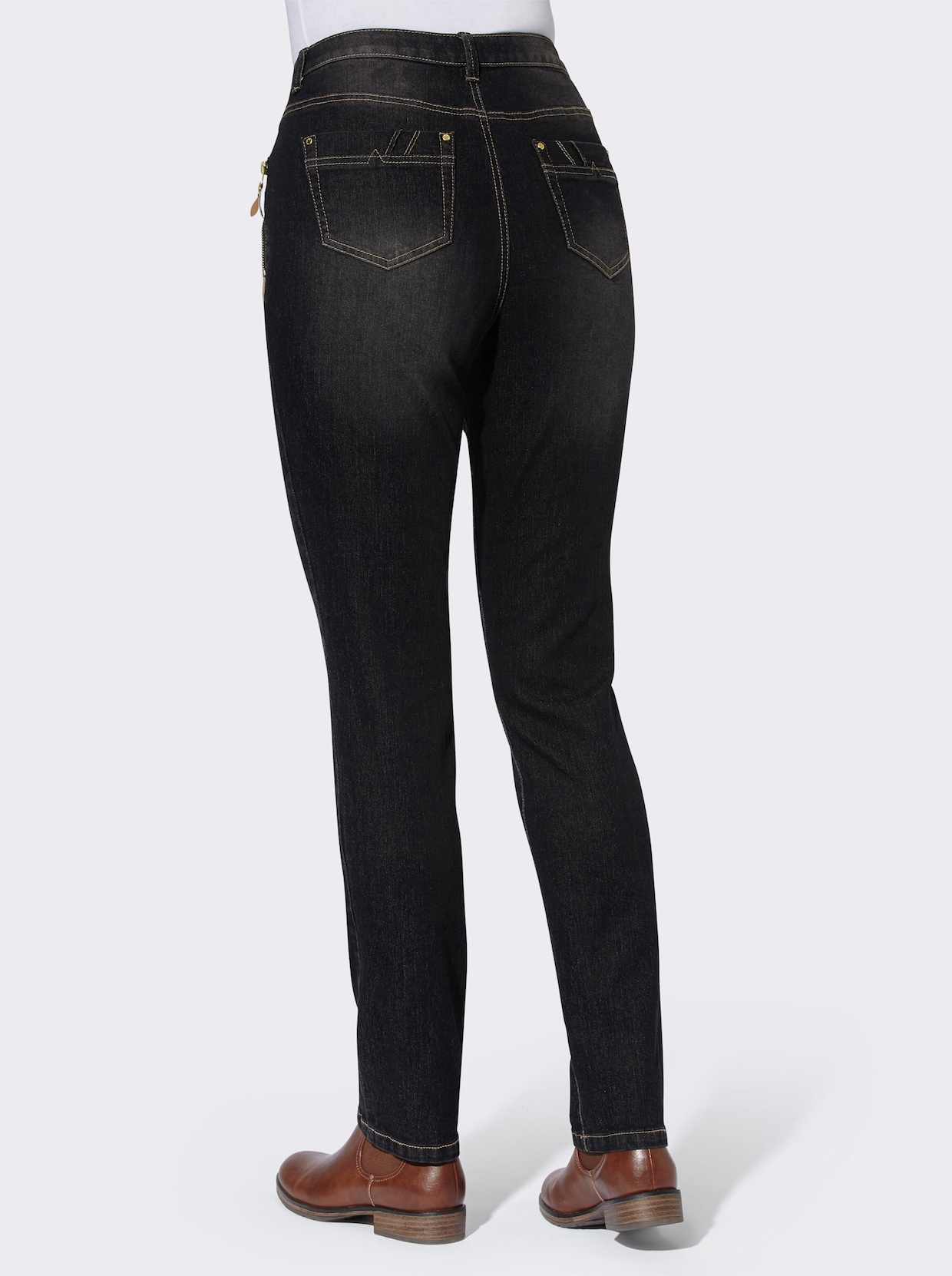 5-ficks jeans - black-denim