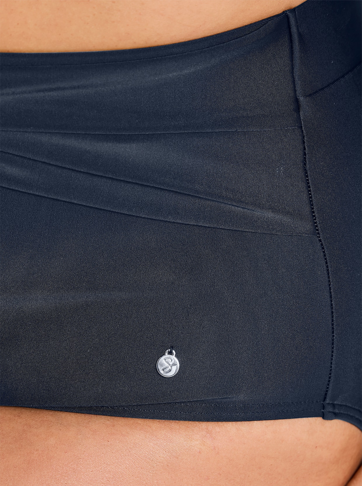 sheego Badehose mit Wickel-Detail und Shaping-Effekt - tiefblau