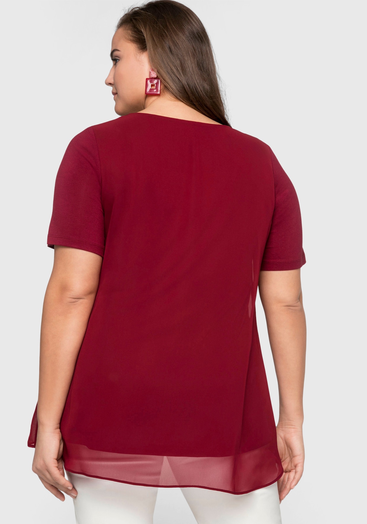 sheego Blusenshirt - rubinrot
