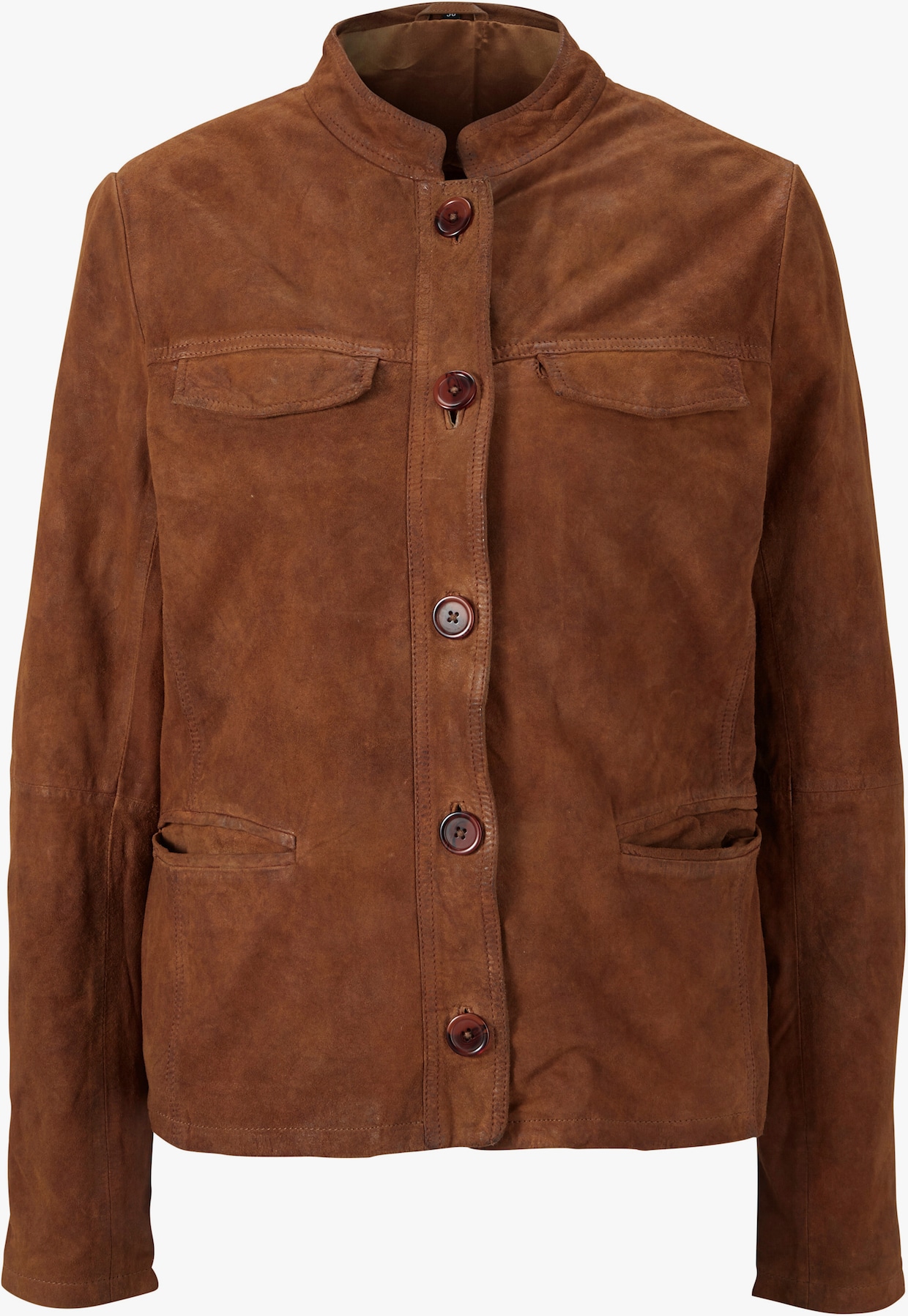 heine Veste en cuir - ambre