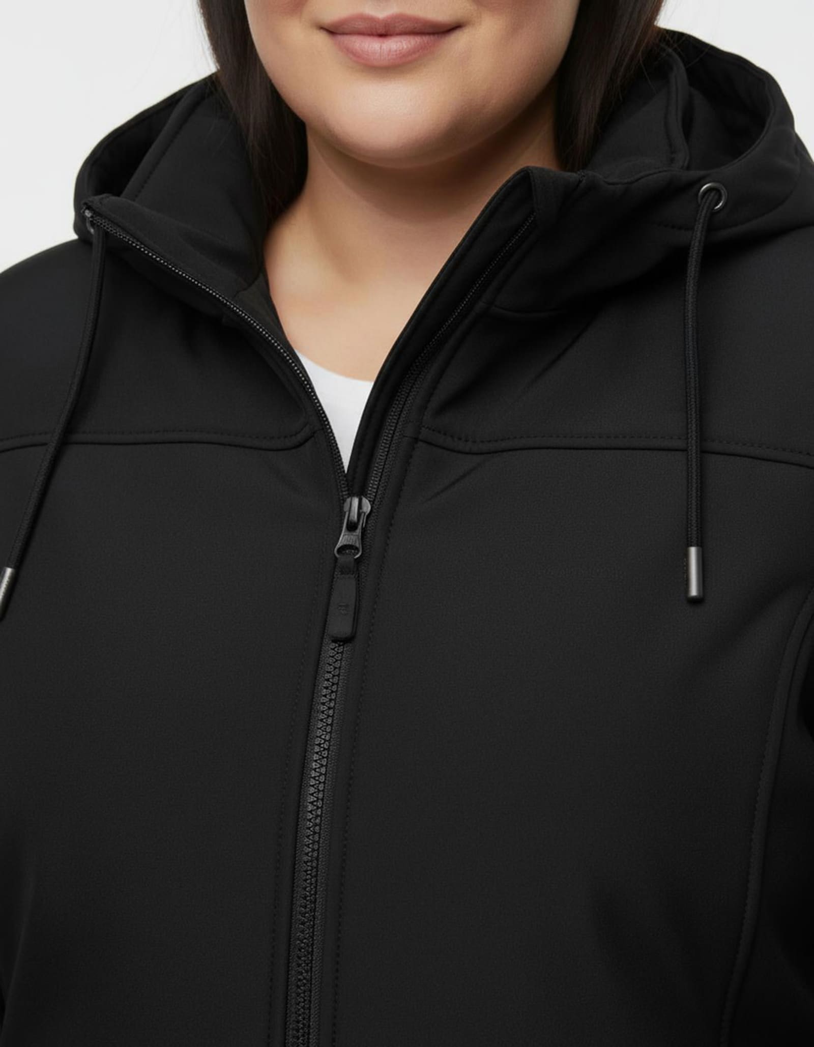 Softshelljacke mit reflektierenden Streifen - schwarz