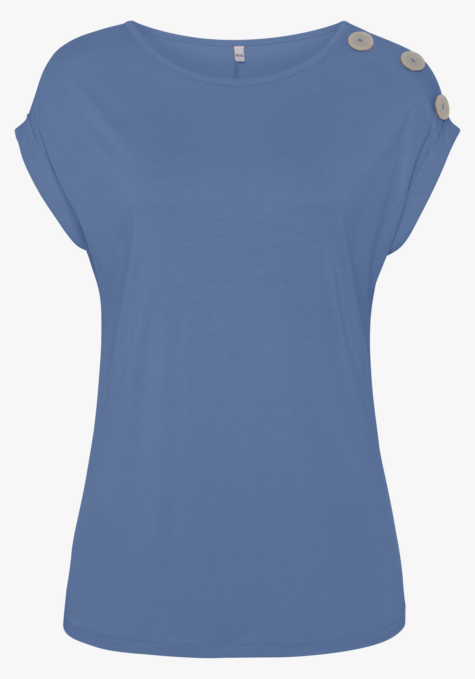 Buffalo Kurzarmshirt - rauchblau