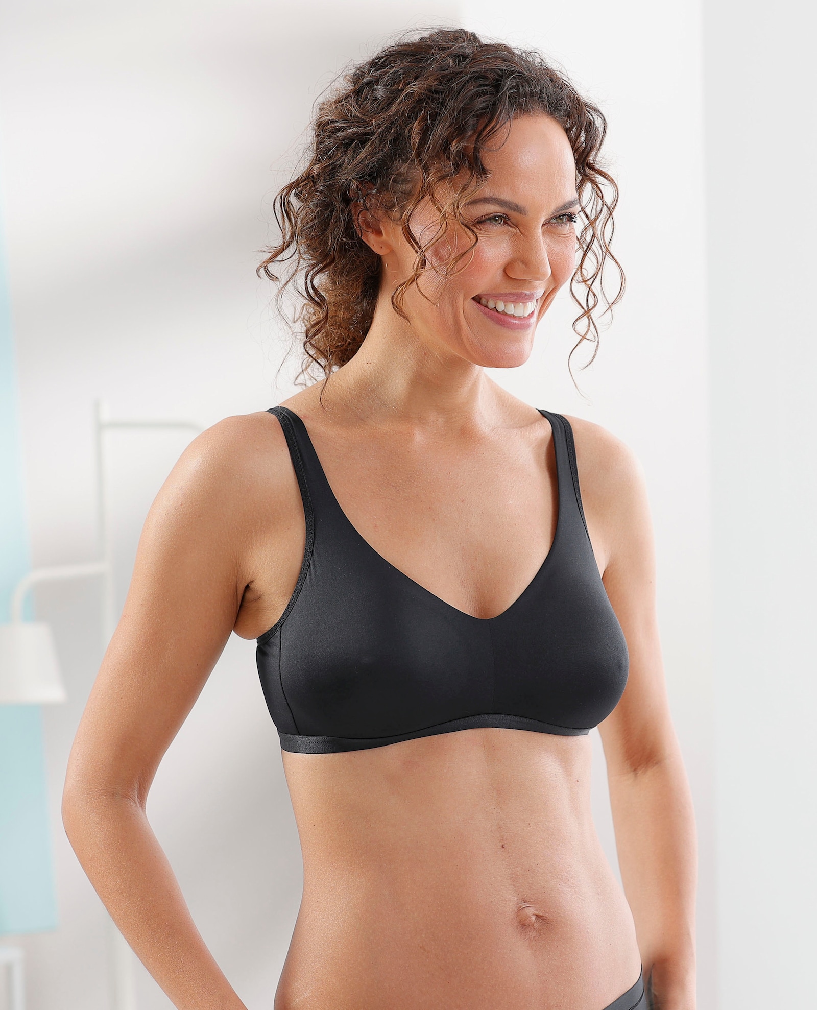 Naturana Komfort-BH ohne Bügel - schwarz