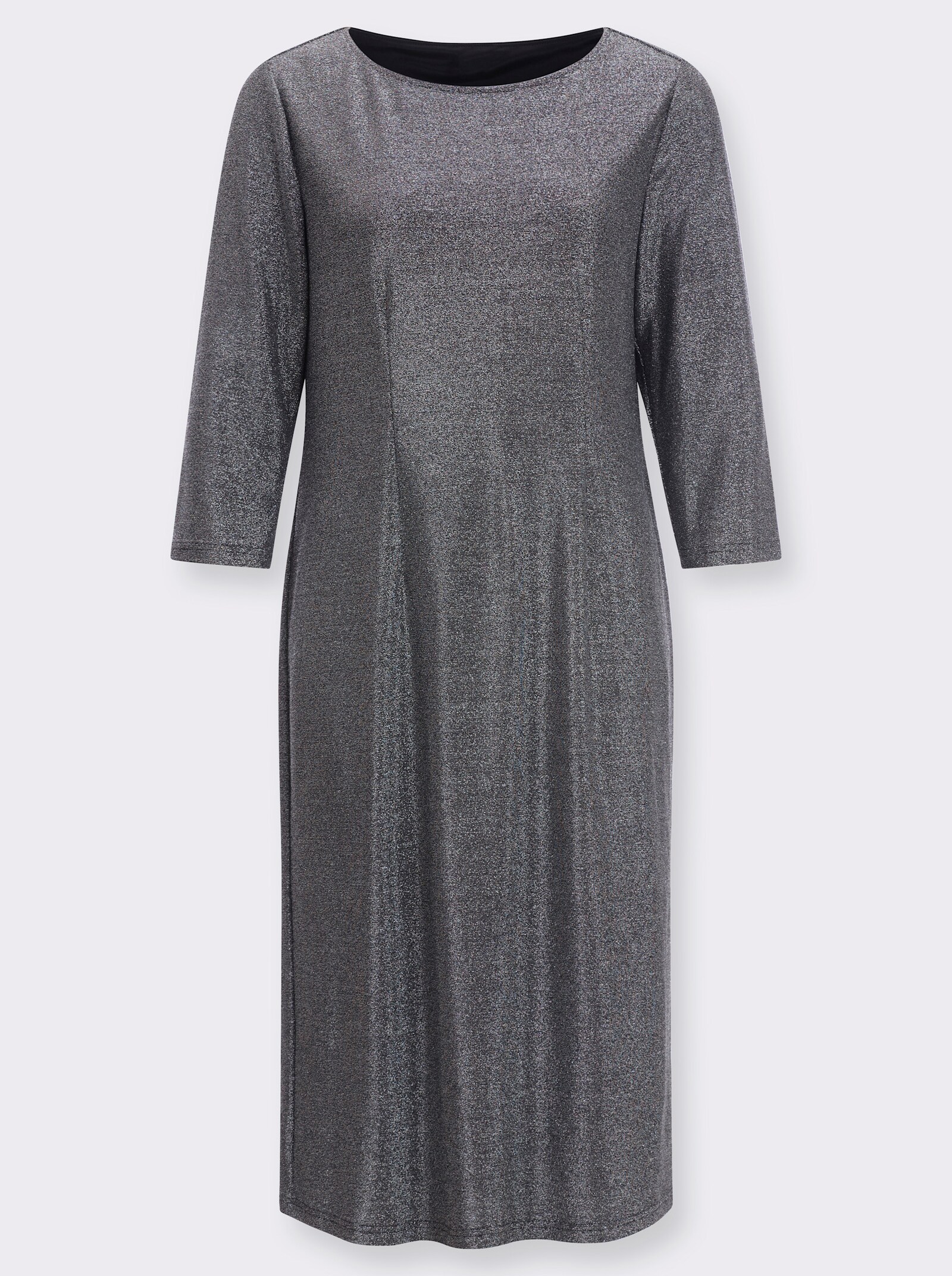 Jerseyjurk, ondoorzichtig gevoerd - zwart/zilverkleur