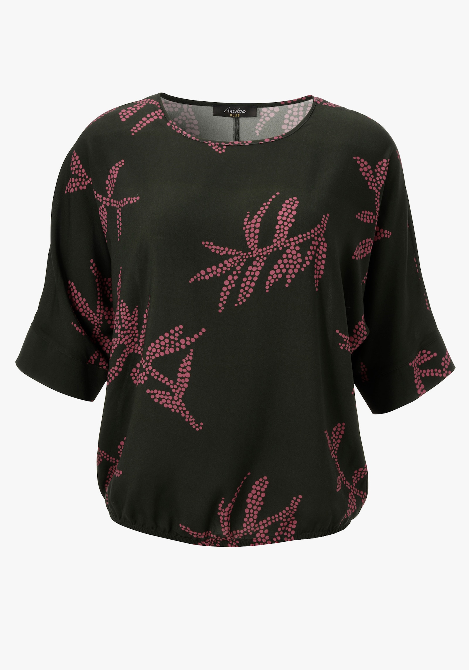 Aniston PLUS Schlupfbluse - olive-pink