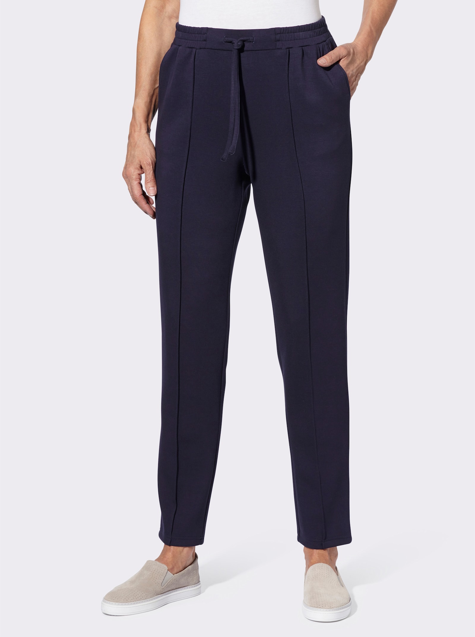 Schlupfhose mit Biesen - marine