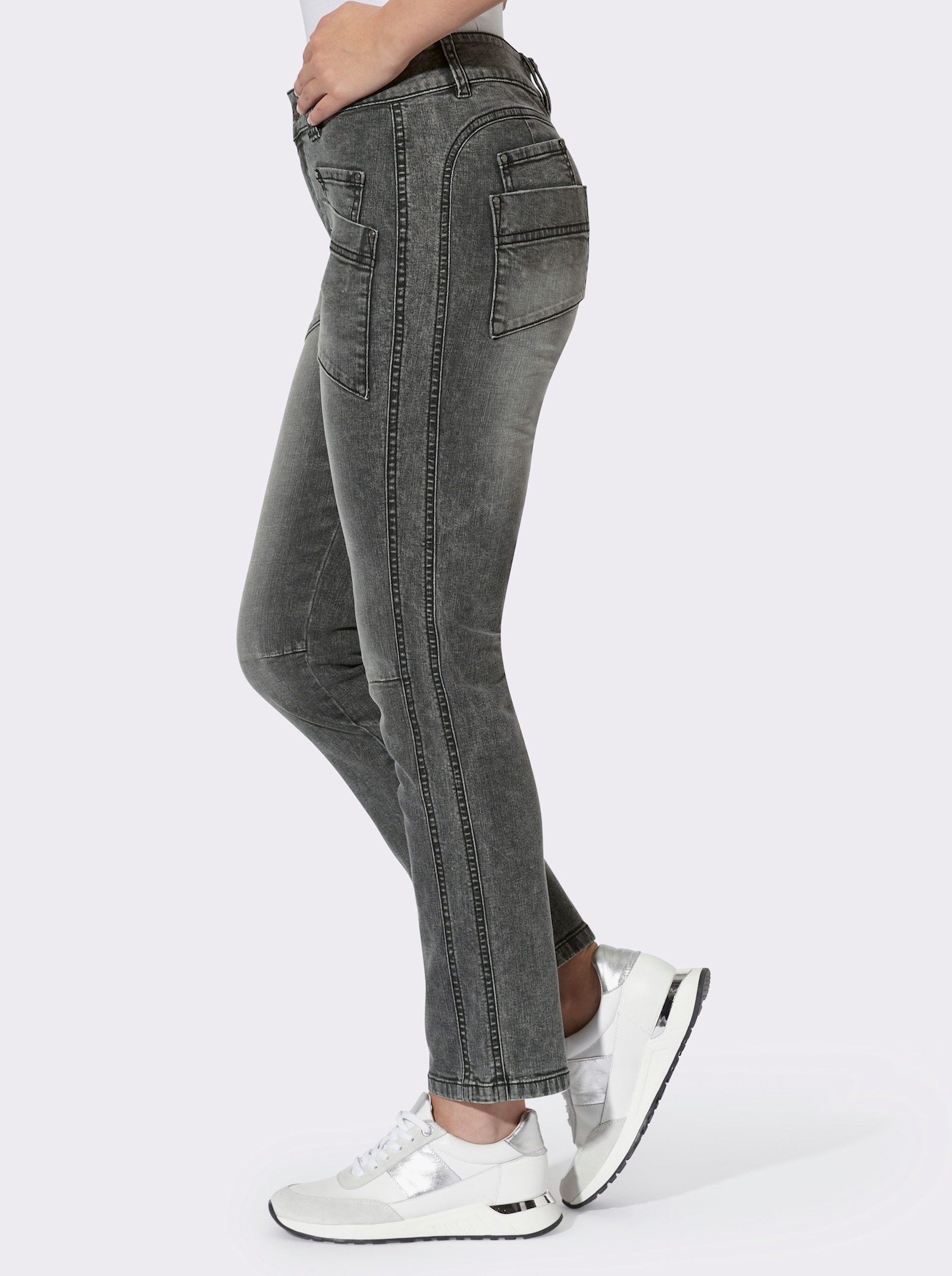 heine Jeans mit Push-up-Effekt - grey denim