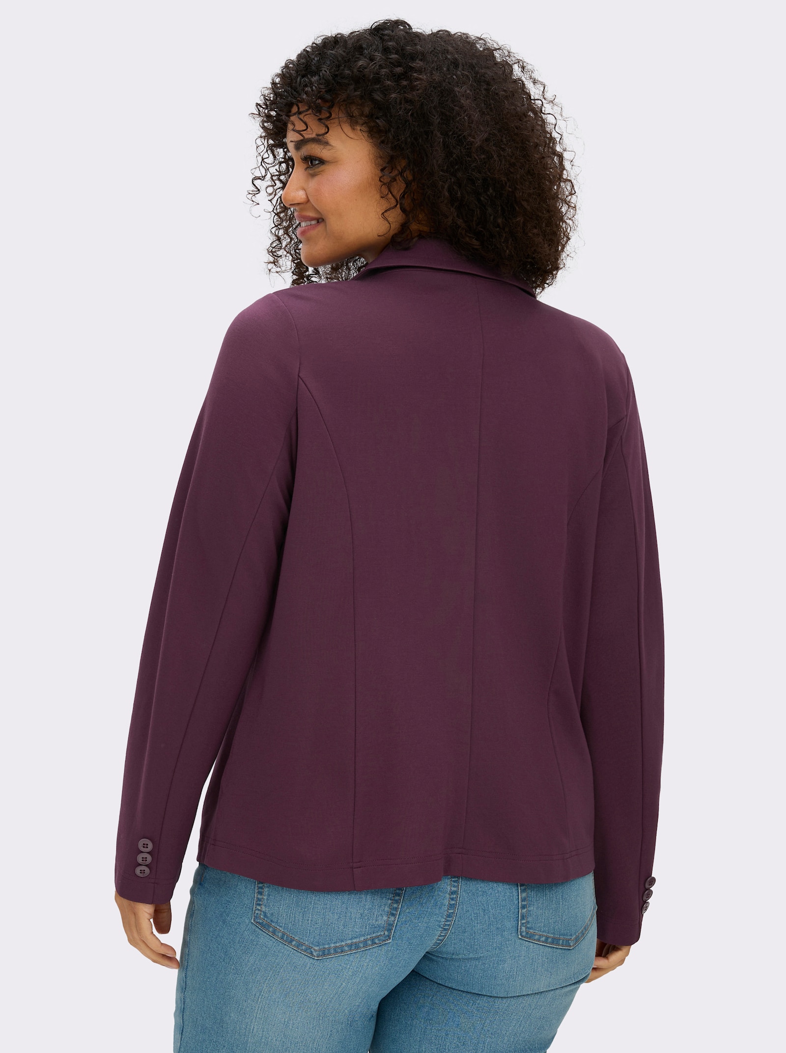 Jerseyblazer in Interlock-Qualität - burgund