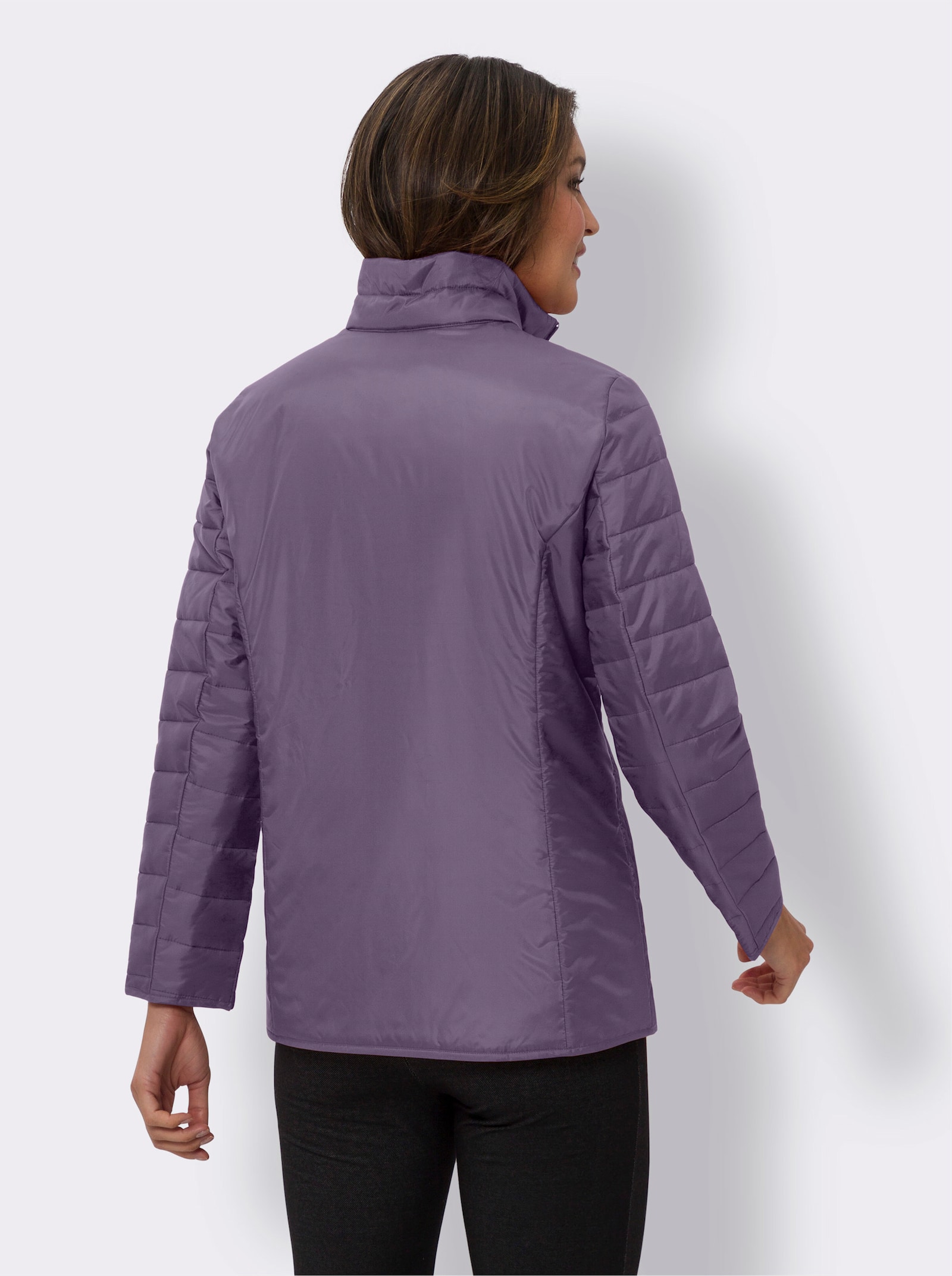 Steppjacke mit vertikalem Muster - feige