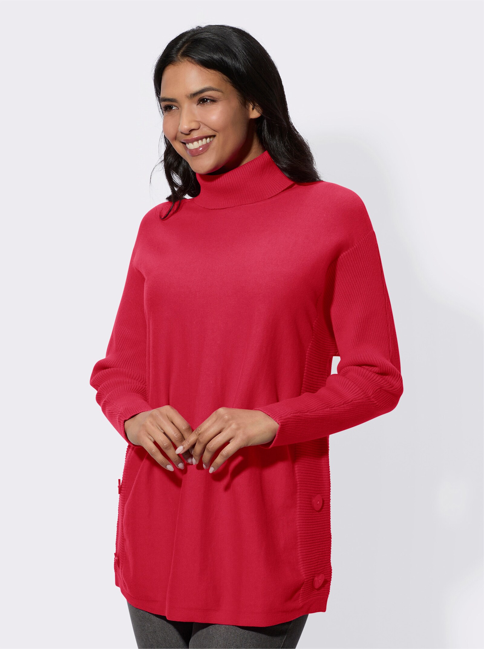 Pullover met lange vleermuismouwen - pink