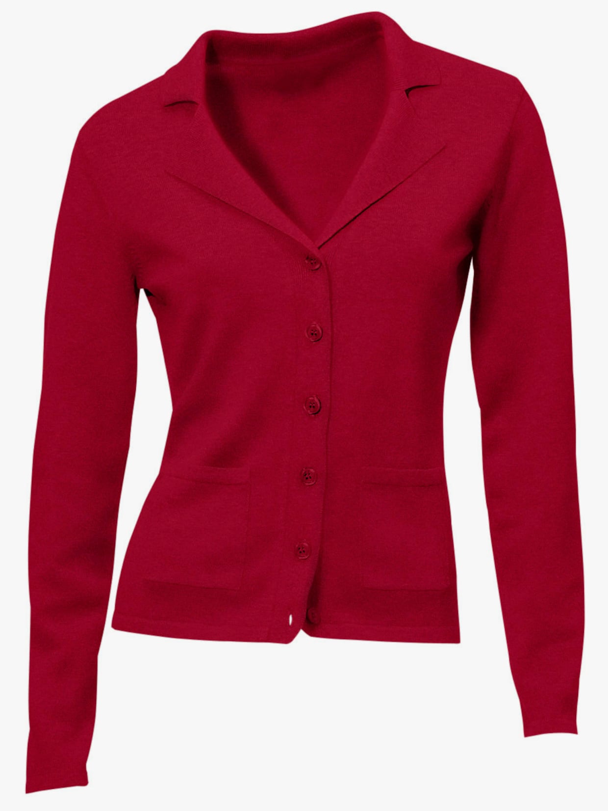 heine Veste en tricot fin - rouge