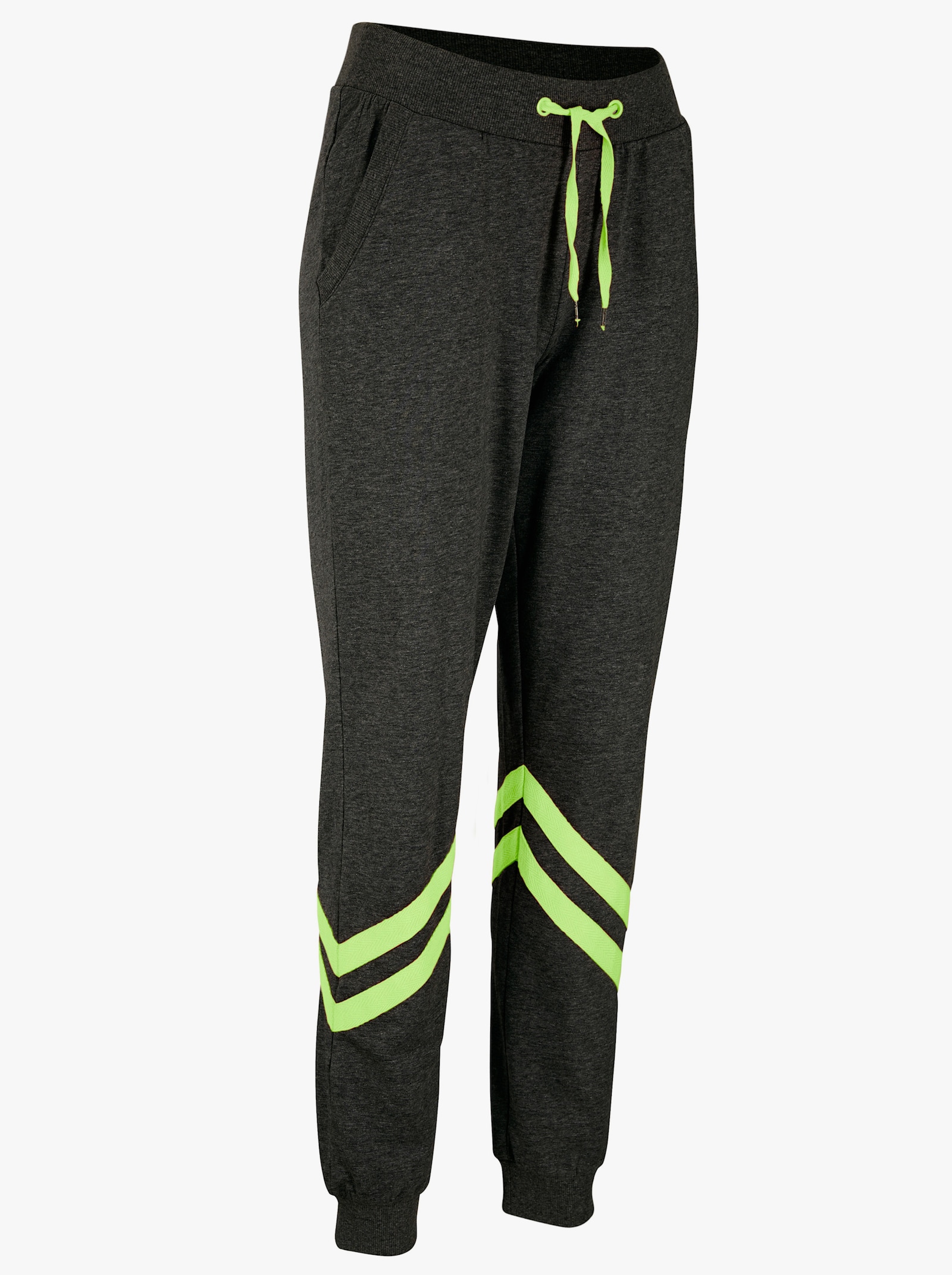 Catamaran Sports Freizeithose mit Kontraststreifen - anthrazit-meliert
