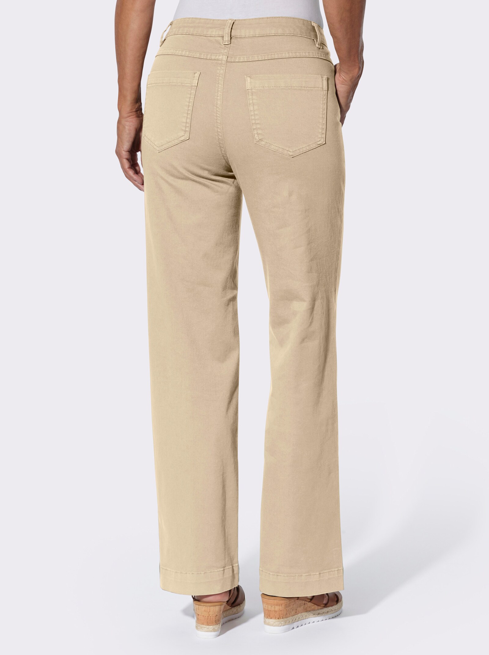Gerade Jeans in Twill-Qualität - sand