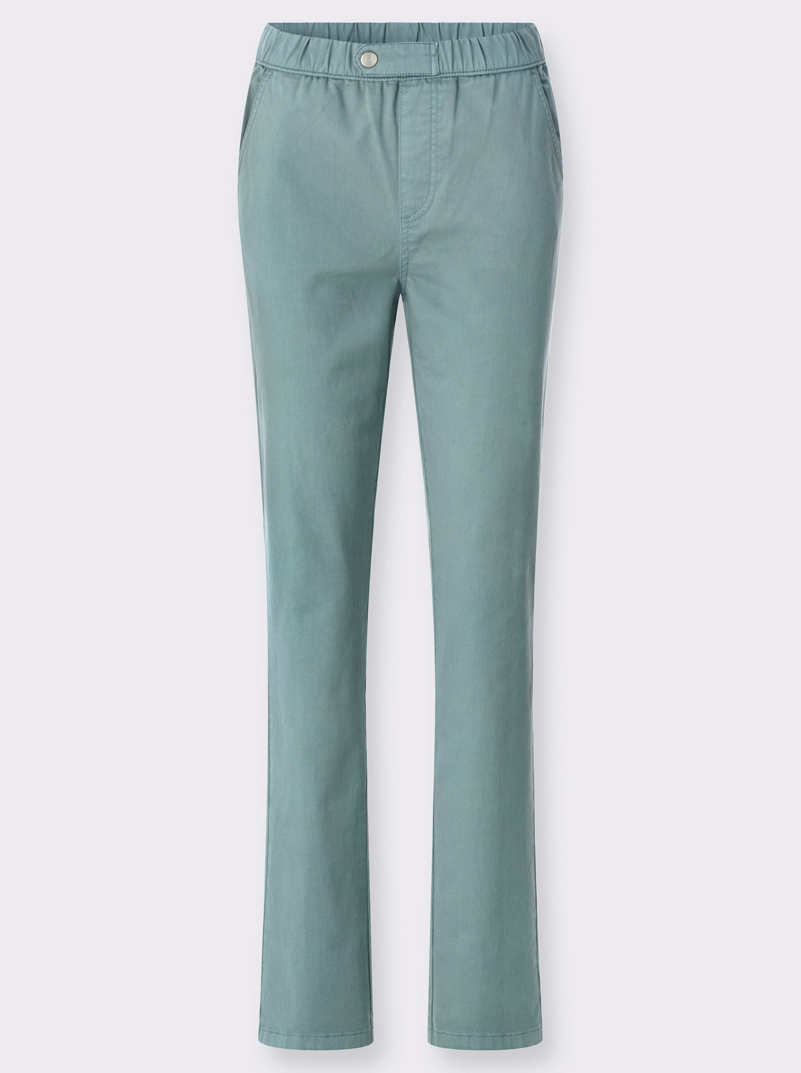 Schlupfjeans mit 2 Taschen vorne - jade