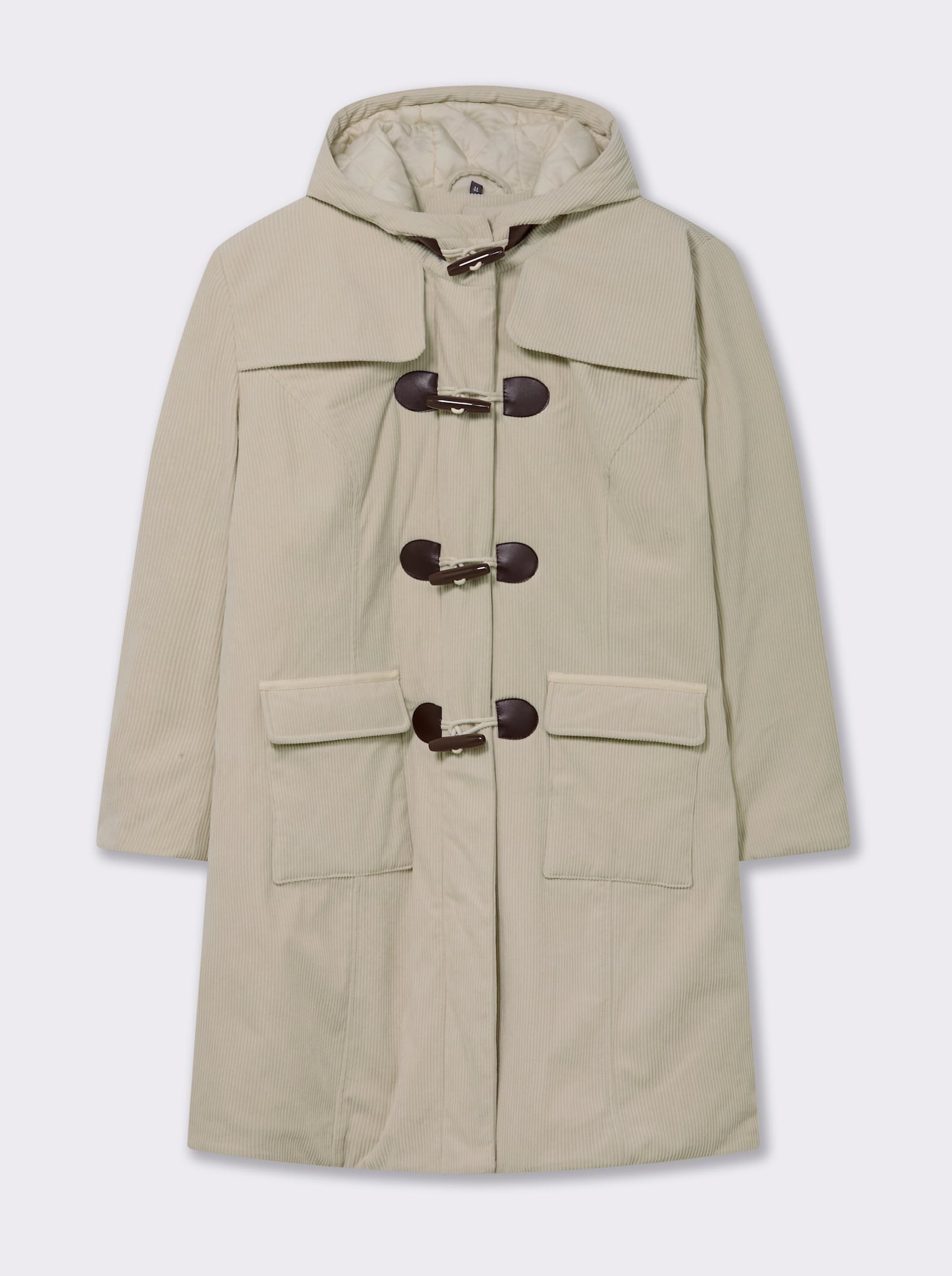 sheego Dufflecoat aus weichem Cord - sand