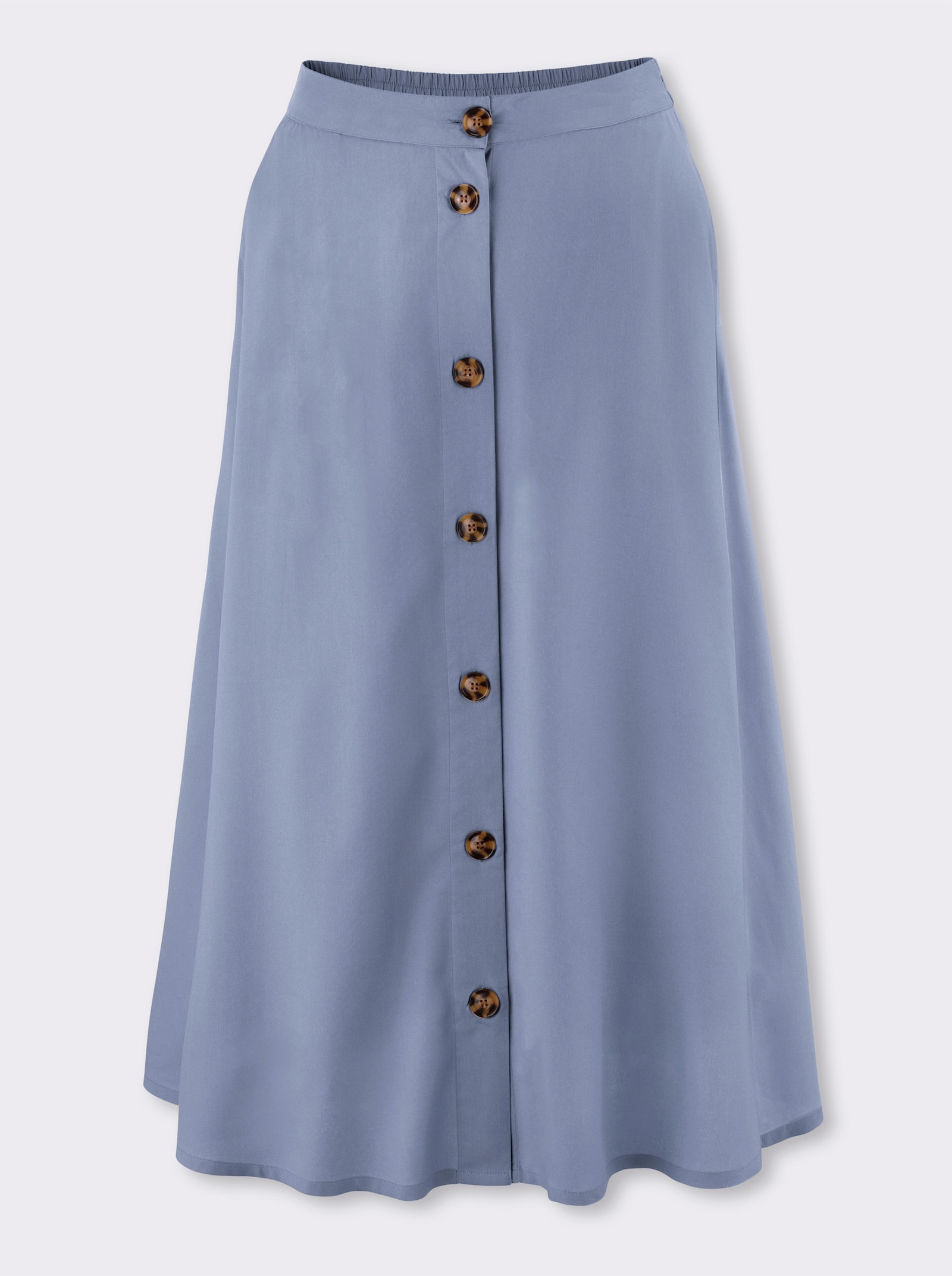 A-lijn-rok van pure viscose - duivenblauw